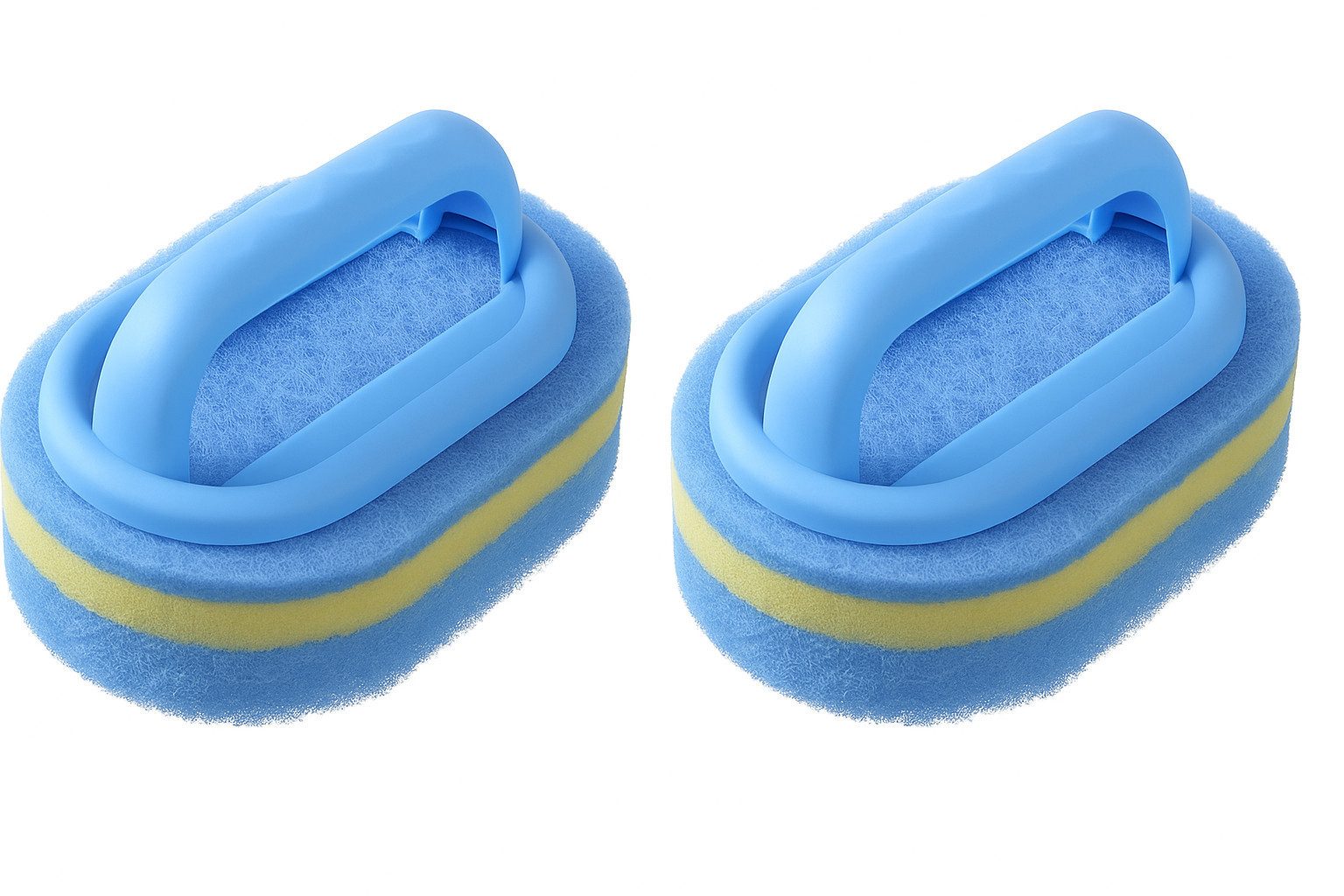 shenky Reinigungsschwamm 2er Set Schwamm mit Griff, Spülschwamm für Küche und Bad, Handgriff