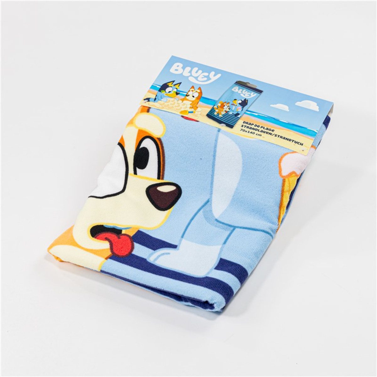 Bluey Strandtuch 140x70 cm Kinder Badehandtuch Polyester Strand Schwimmbad Reise, (Packung)