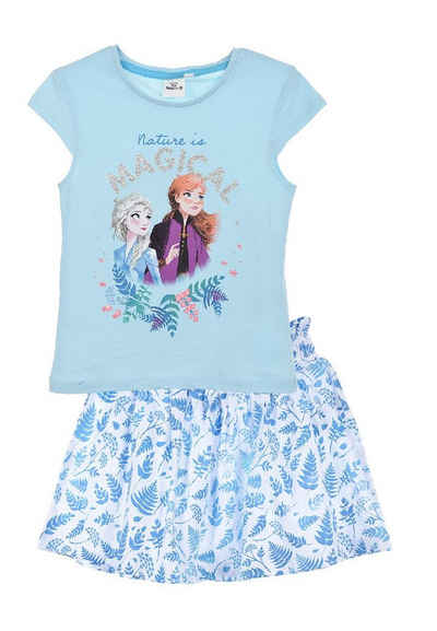 Disney Frozen Shirt & Rock »Bekleidungs-Set Eiskönigin Anna & Elsa«