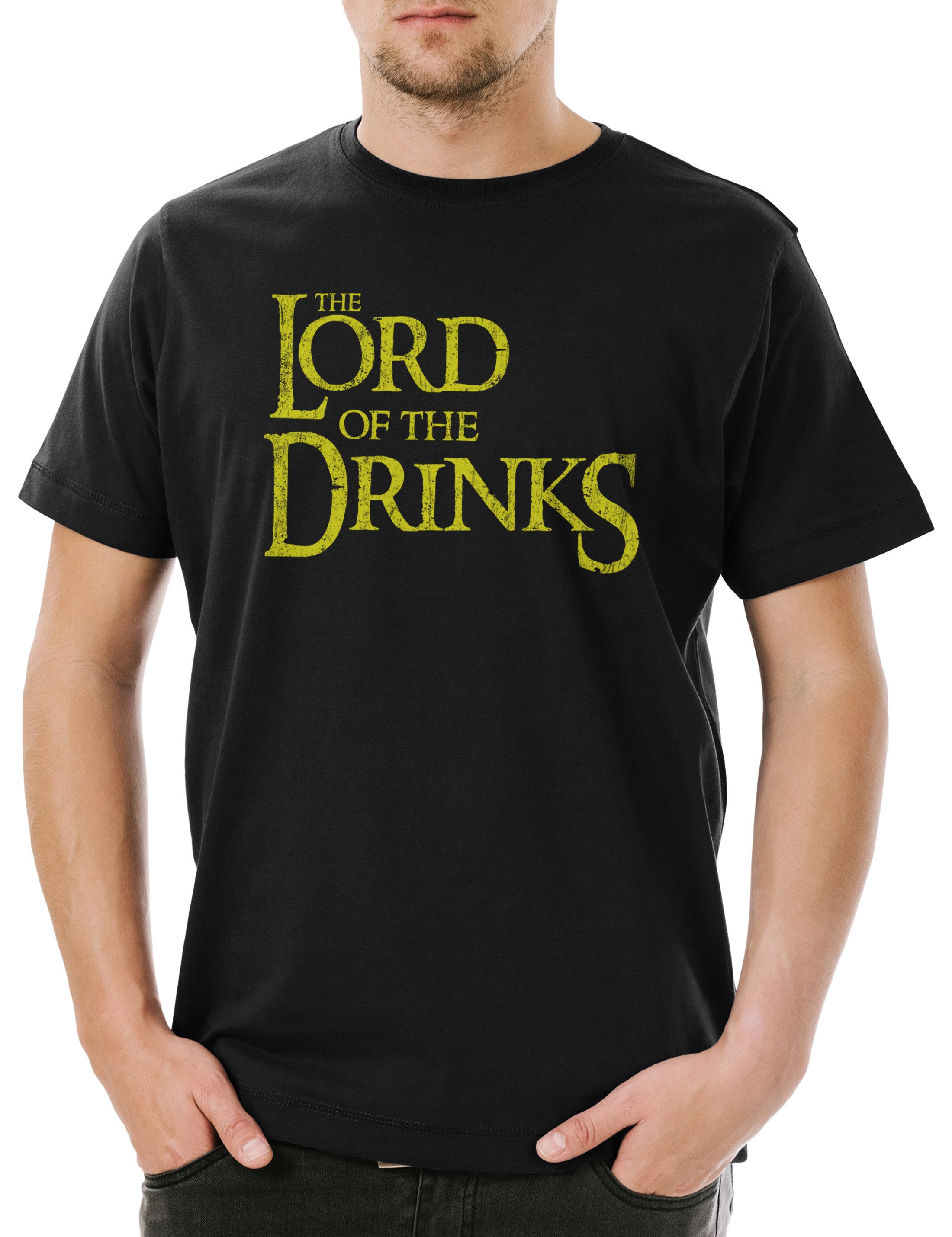 Print-Shirt The Lord Of The Drinks Herren T-Shirt Rings Herr der Gondor Frodo The