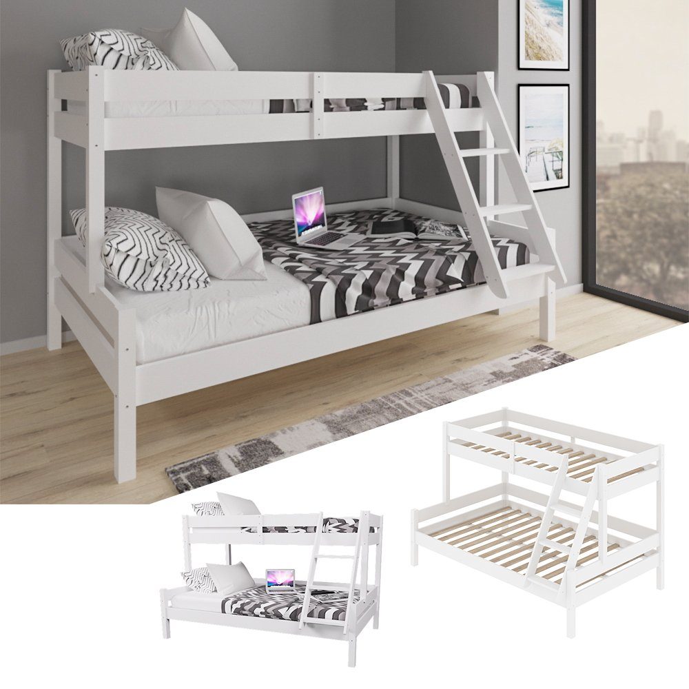 VitaliSpa® Etagenbett Everest, Weiß, 120x200 / 80x200 cm günstig online kaufen