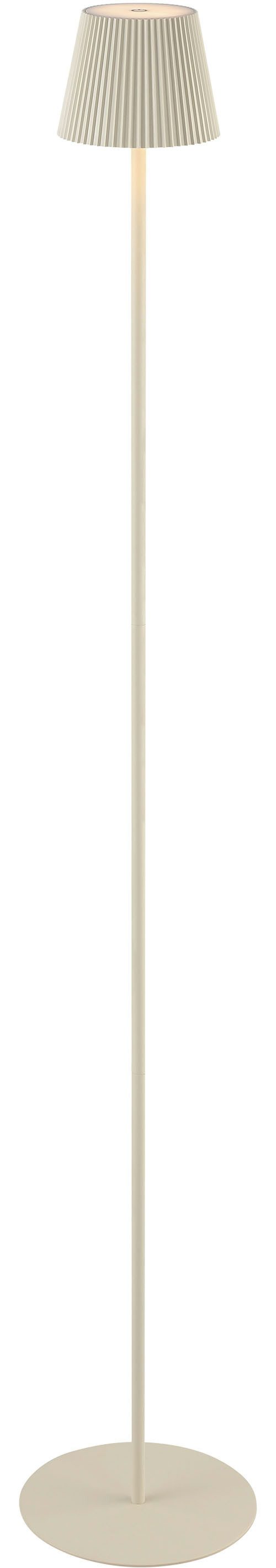 OTTO home LED Außen-Stehlampe Helliot, mehrere Helligkeitsstufen, LED fest integriert, Warmweiß, LED Akku-Leuchte, 125 cm, 340 lm, 3000K, Touchdimmer