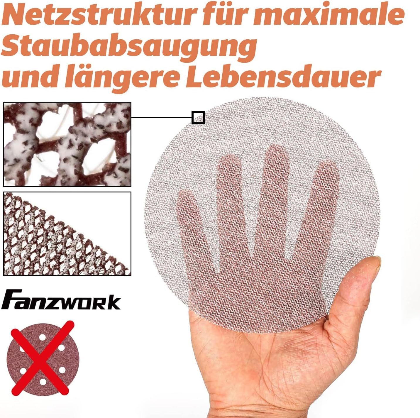 Fanzwork Schleifpapier Schleifgitter Set P80/P120, (30 St) – Bild 3 von 5
