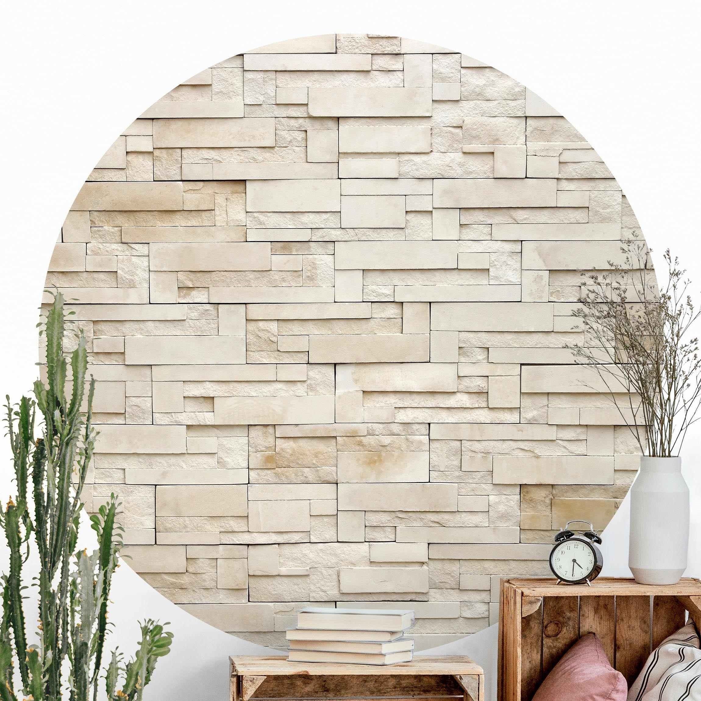 Bilderdepot24 Fototapete rund Provence Stones, Glatt, günstig online kaufen