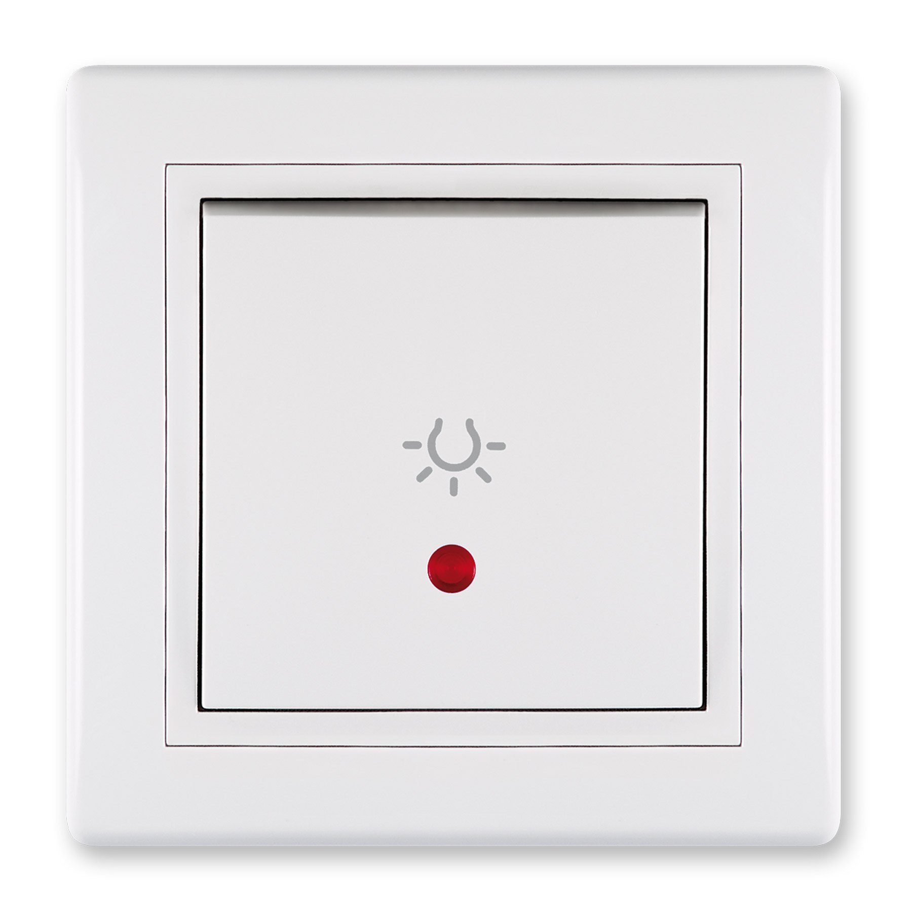 Aling Conel Lichtschalter PRESTIGE-Line Unterputz-Taster mit Lichtsymbol und Glimmlampe (Packung)