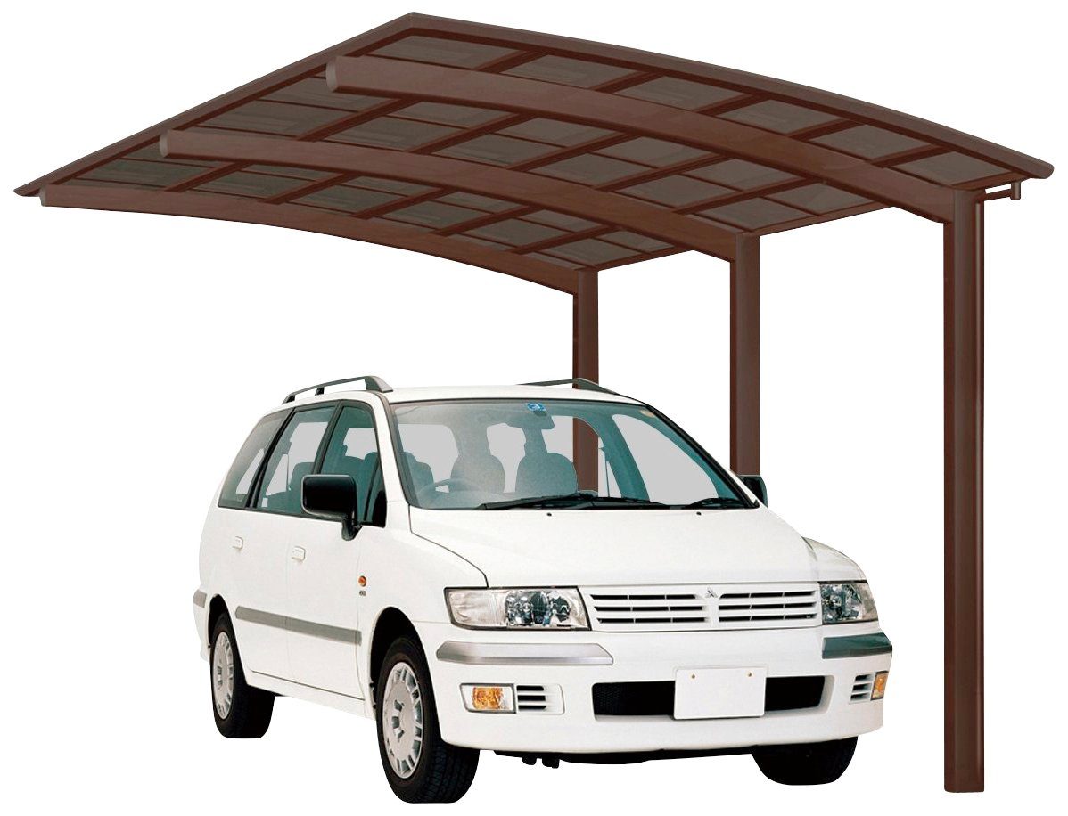 Ximax Einzelcarport Portoforte Typ BxT: cm 110 301x495 cm, Aluminium Einfahrtshöhe, Sonderbreite XL-mattbraun, 240