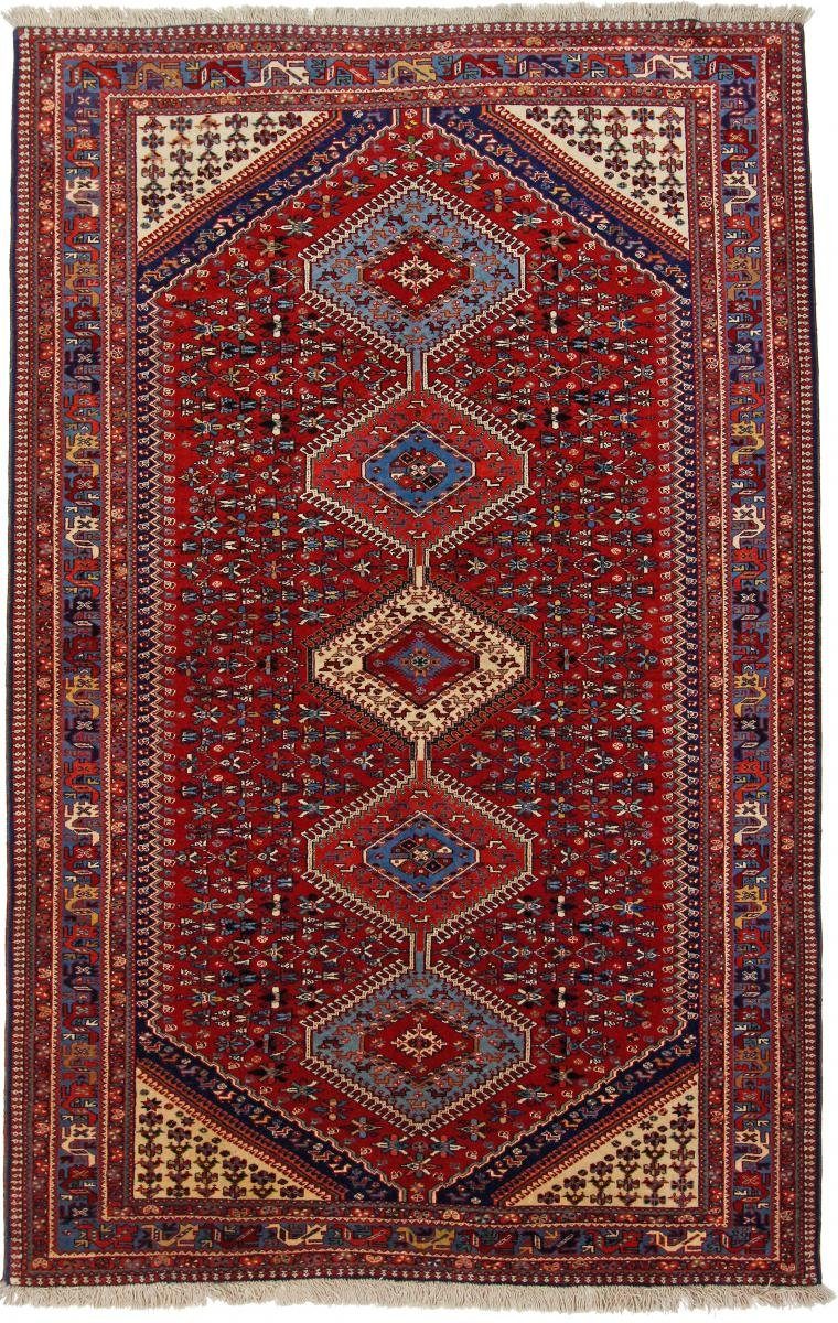 Orientteppich Yalameh Aliabad 162x253 Handgeknüpfter Orientteppich / Perserteppich, Nain Trading, rechteckig, Höhe: 12 mm