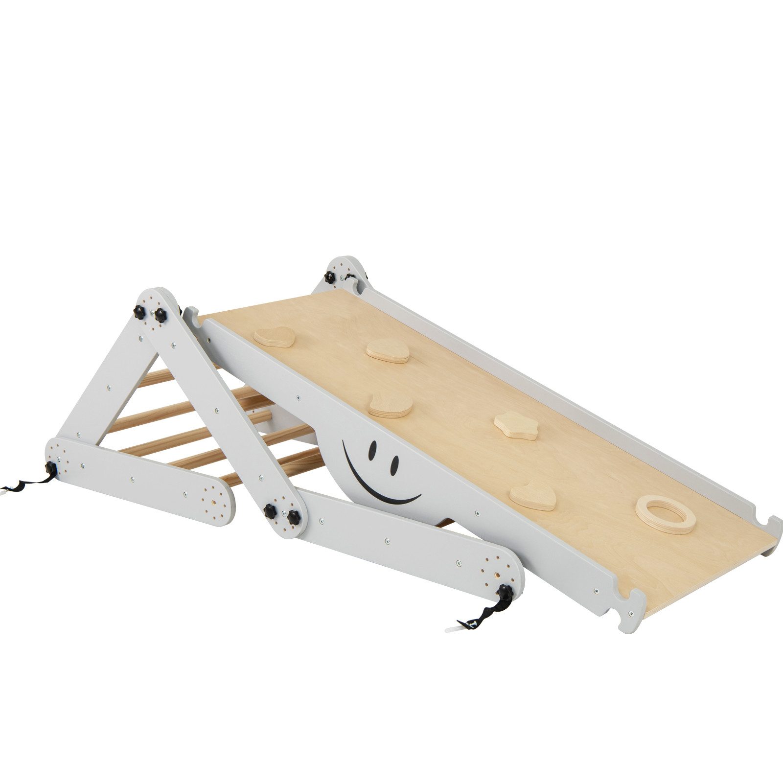 COSTWAY Klettergerüst, 5 in 1 indoor faltbar mit Rampe & Leiter