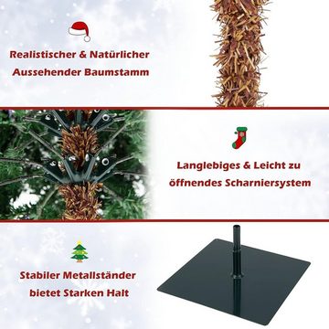 KOMFOTTEU Künstlicher Weihnachtsbaum 250 LED-Leuchten, 180 cm