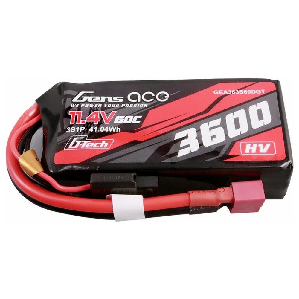 Gens ace Gens ace Modellbau-Akkupack (LiPo) 11.4 V 3600 mAh 60 C Block T-Steck Akku 3600 mAh (11.40 V)