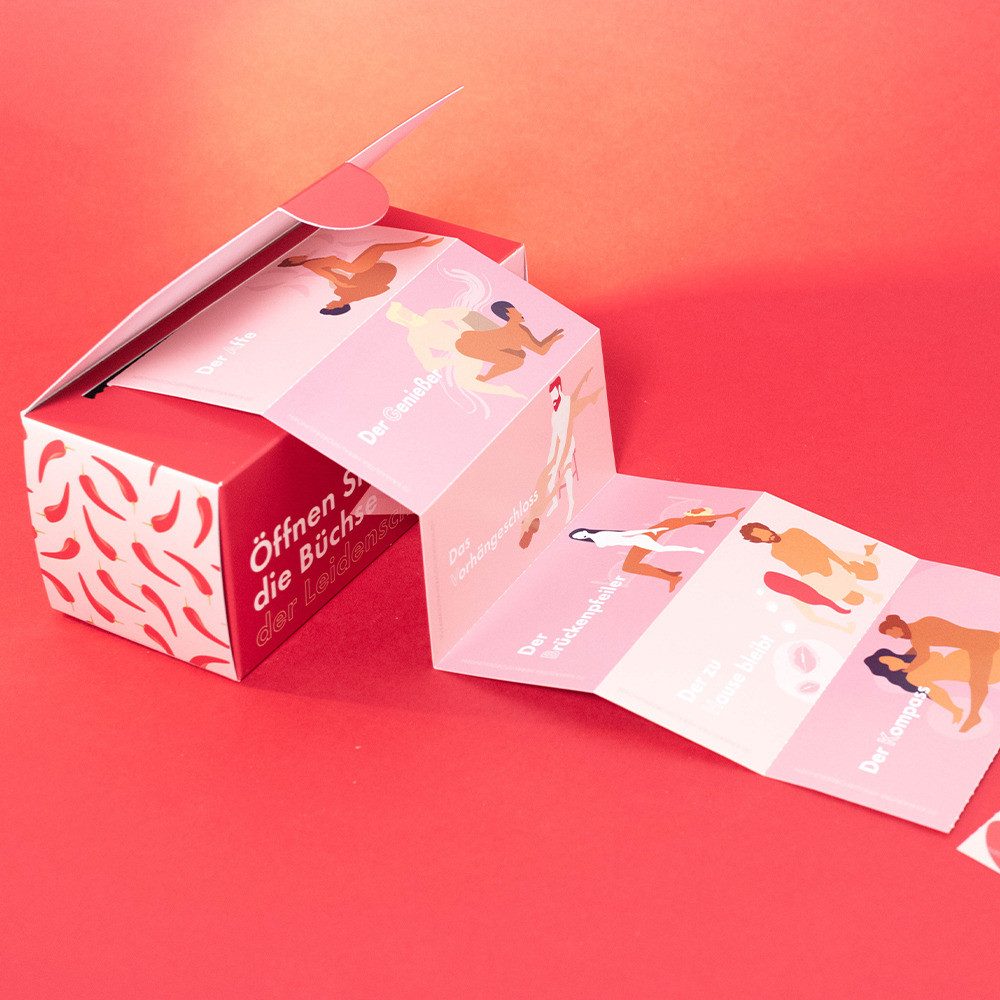 CadoMaestro Karteibox Challenge Box – 30 Kamasutra Herausforderungen (1 St), PEFC-zertifiziertem Papier, Box Größe: 14 × 6 × 6 cm