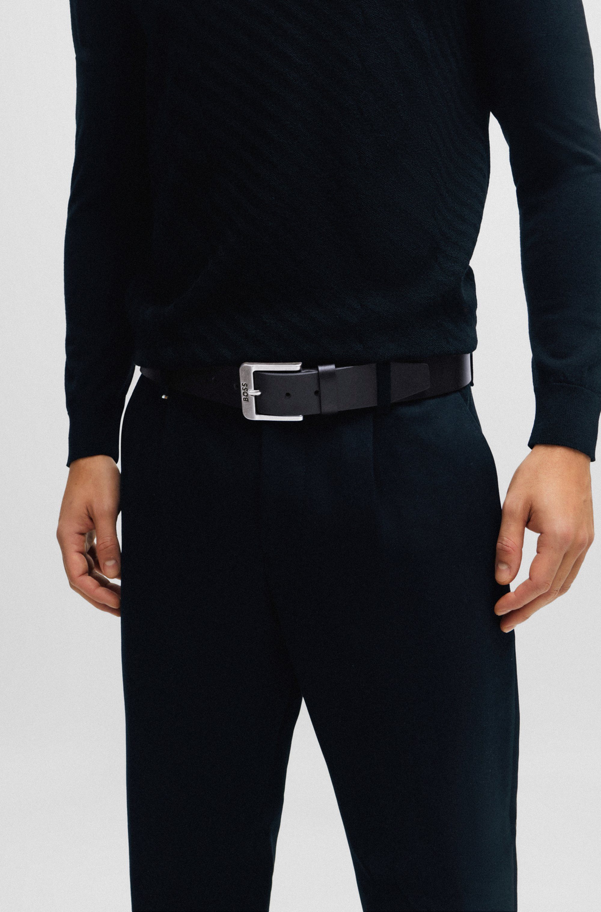 BOSS Ledergürtel Jemio_Sz40 mit BOSS Schriftzug günstig online kaufen