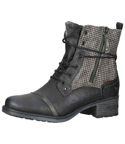 MUSTANG Stiefelette Lederimitat Schnürstiefelette