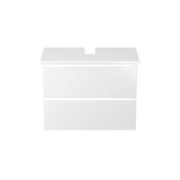 GARLIVO Waschbeckenunterschrank GLB-80 mit Schubladen, Badezimmer Waschtischunterschrank, Weiß Breite 80cm, Soft-Close, Push-to-Open/ Tip-On, Hängend
