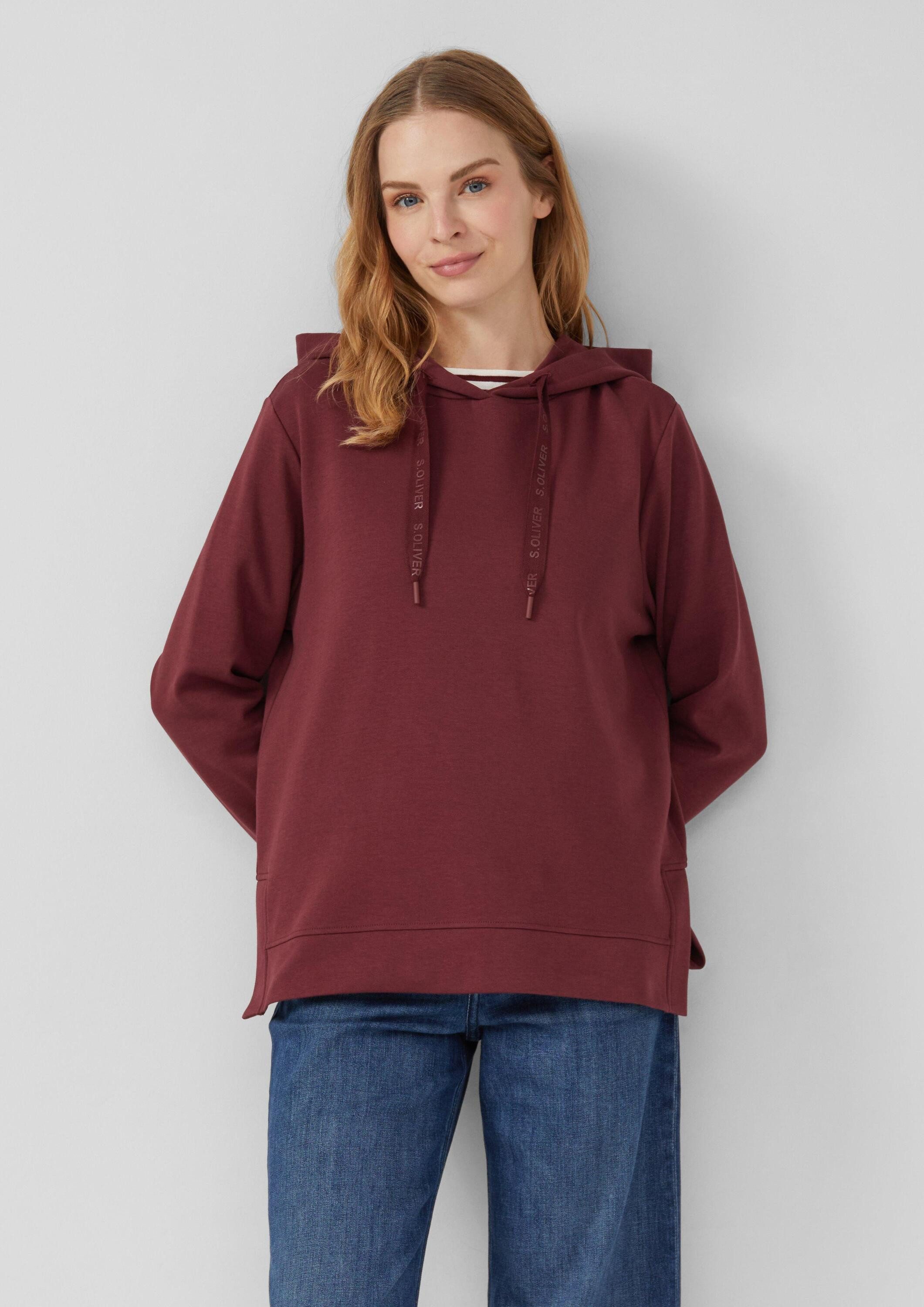 s.Oliver Sweatshirt Sweatshirt Sweatshirt im Relaxed Fit mit Seitenschlitz