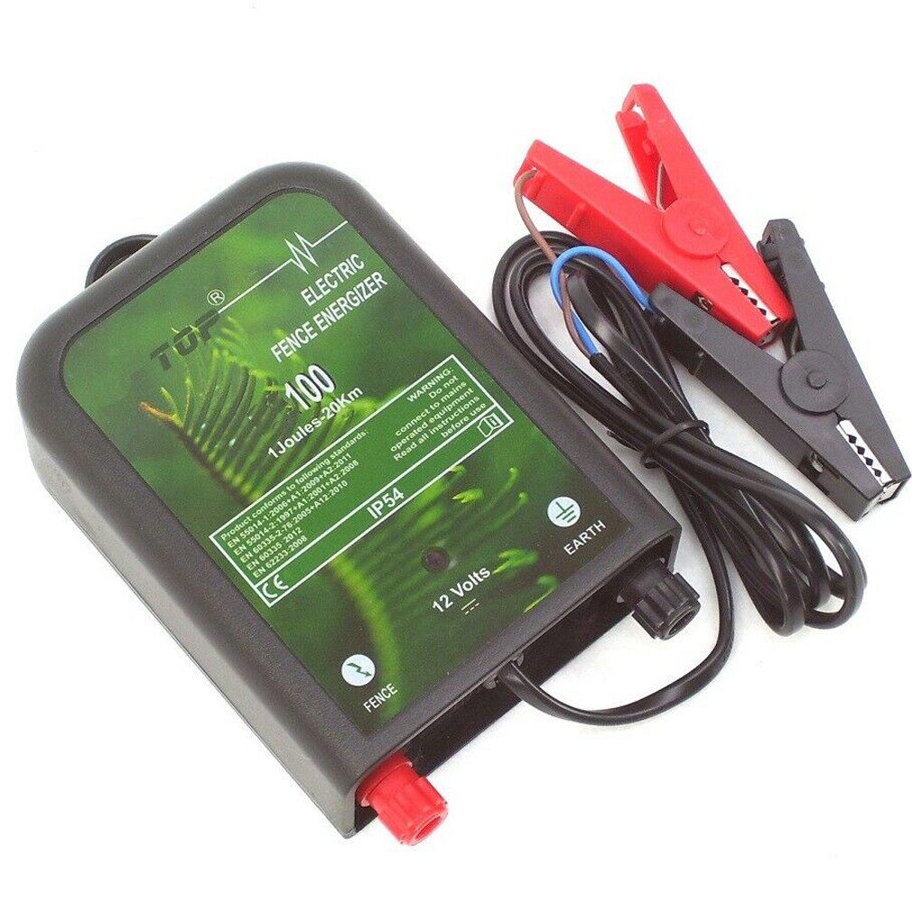 Apex Weidenzaun Weidezaungerät 100 Elektrozaungerät 12V Weidegerät Elektrozaun 56390