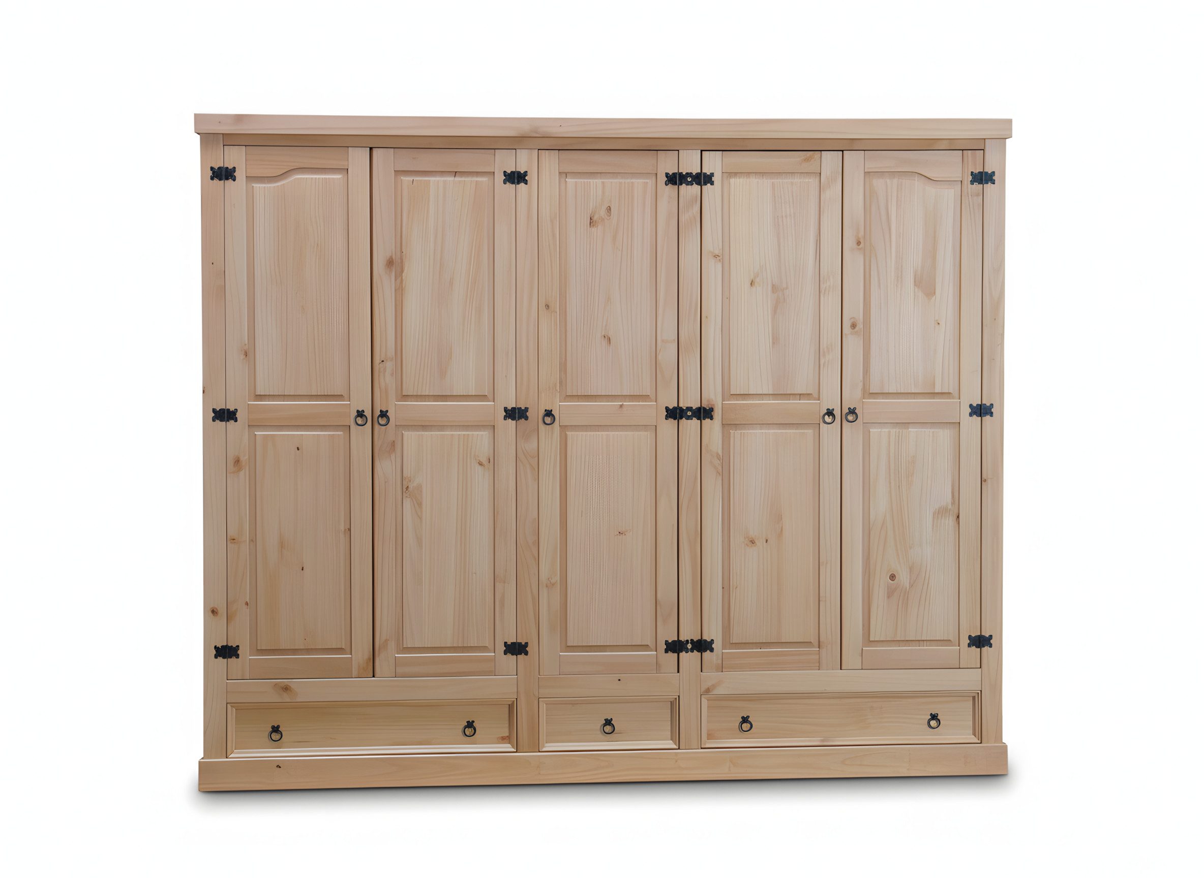 ebuy24 Kleiderschrank New Mexico Kleiderschrank 5-Trg. mit 3 Schubladen