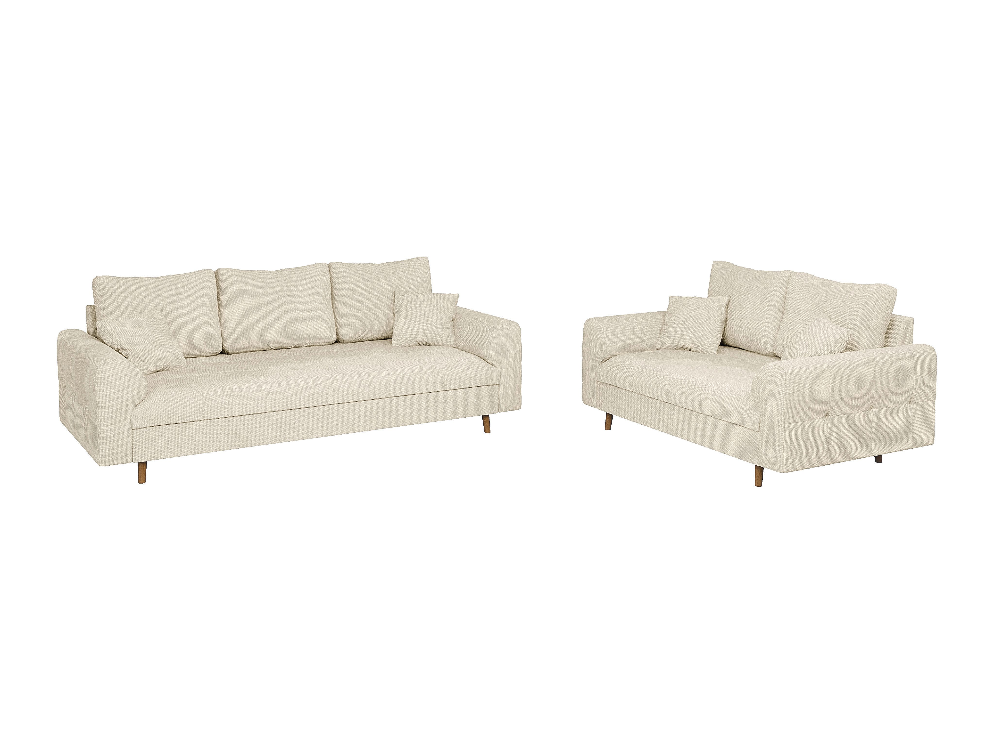 S-Style Möbel Polstergarnitur 3+2 Kristian mit Holzfüßen im skandinavischen günstig online kaufen