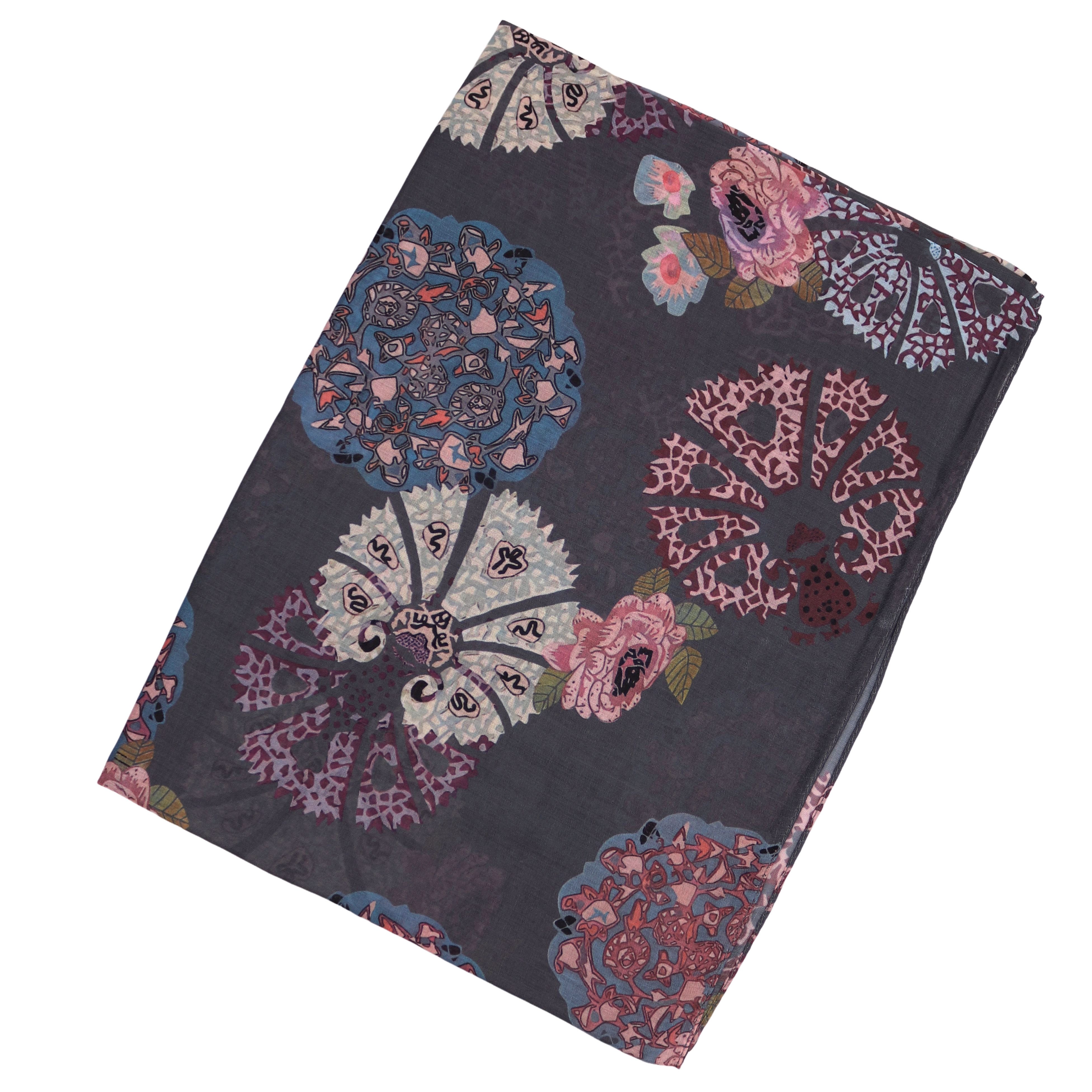 MIRROSI Loop Damen Schal Weich aus 100% Viskose Groß, Schlauchschal, Blumenmuster, (ca.60x80cm, zweimal um den Hals wickelbar), Damen Halstuch Stola ideal für F – Bild 3 von 4