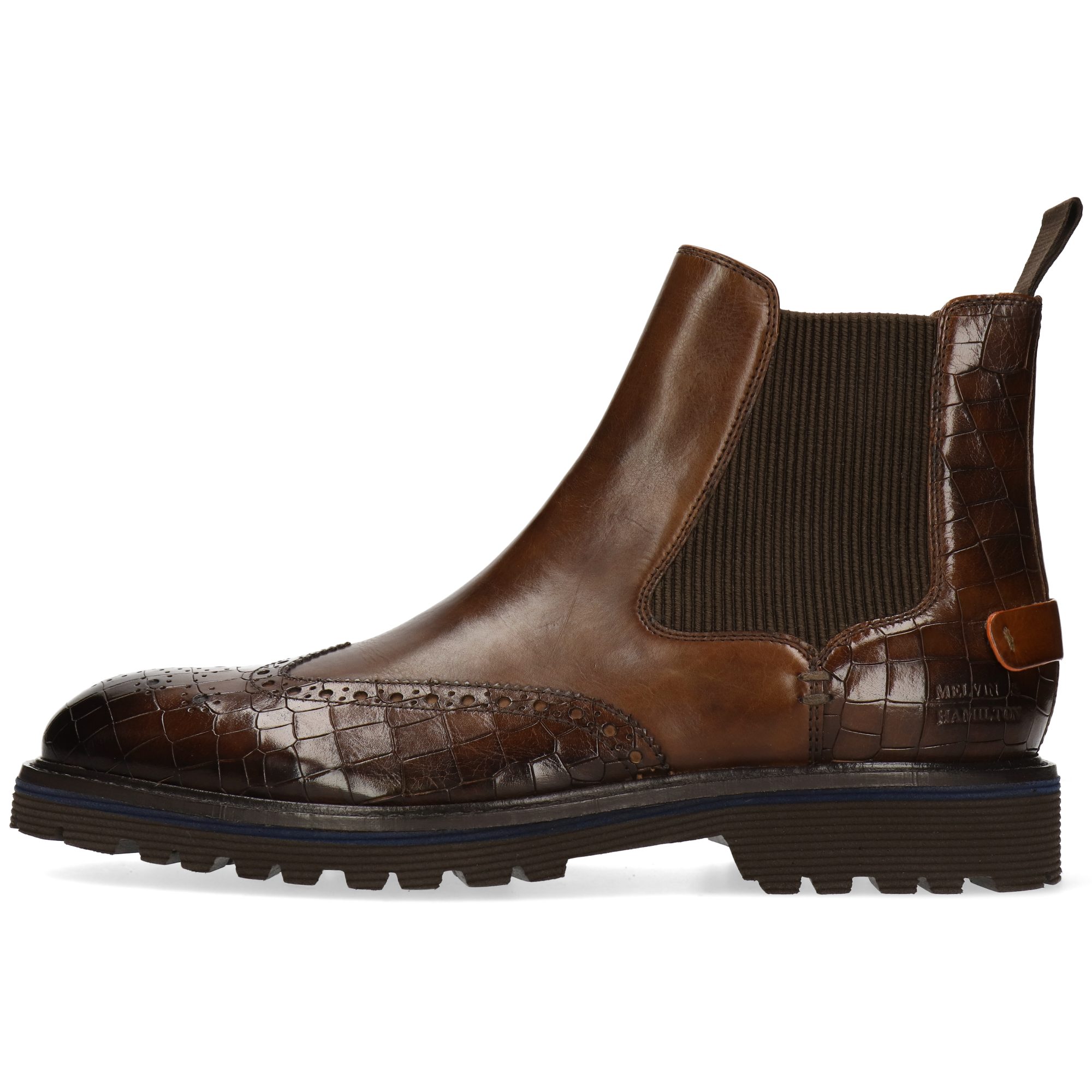 Melvin & Hamilton Trevor 53 Leder-Chelsea Boots für Herren Stiefelette Flache Absätze, Echtes Leder, Vegetabile Gerbung