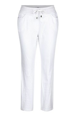 MIAMODA Lederimitathose 7/8-Hose Slim Fit Crinkle-Qualität Elastikbund