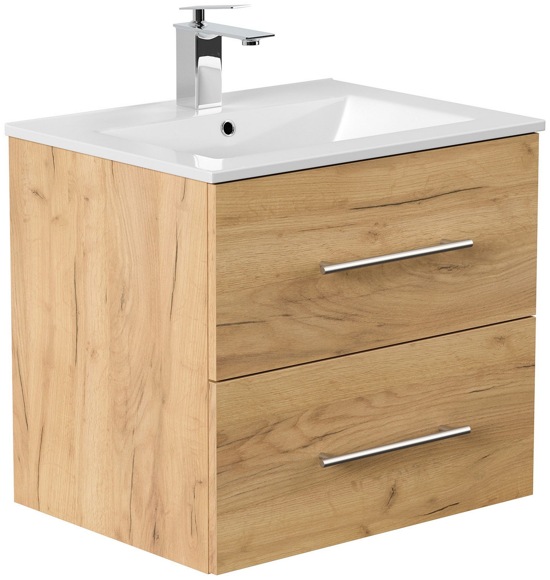 Posseik Badmöbel-Set Badmöbel Waschplatz "Homeline 60" Eiche Gold