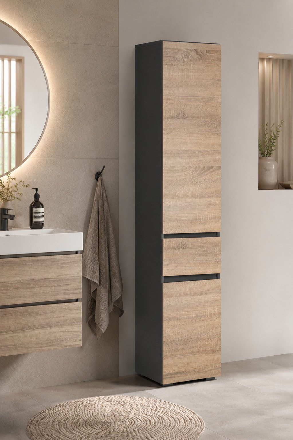 Home affaire Hochschrank Wisla Höhe 180 cm, mit Türen & Schubkasten