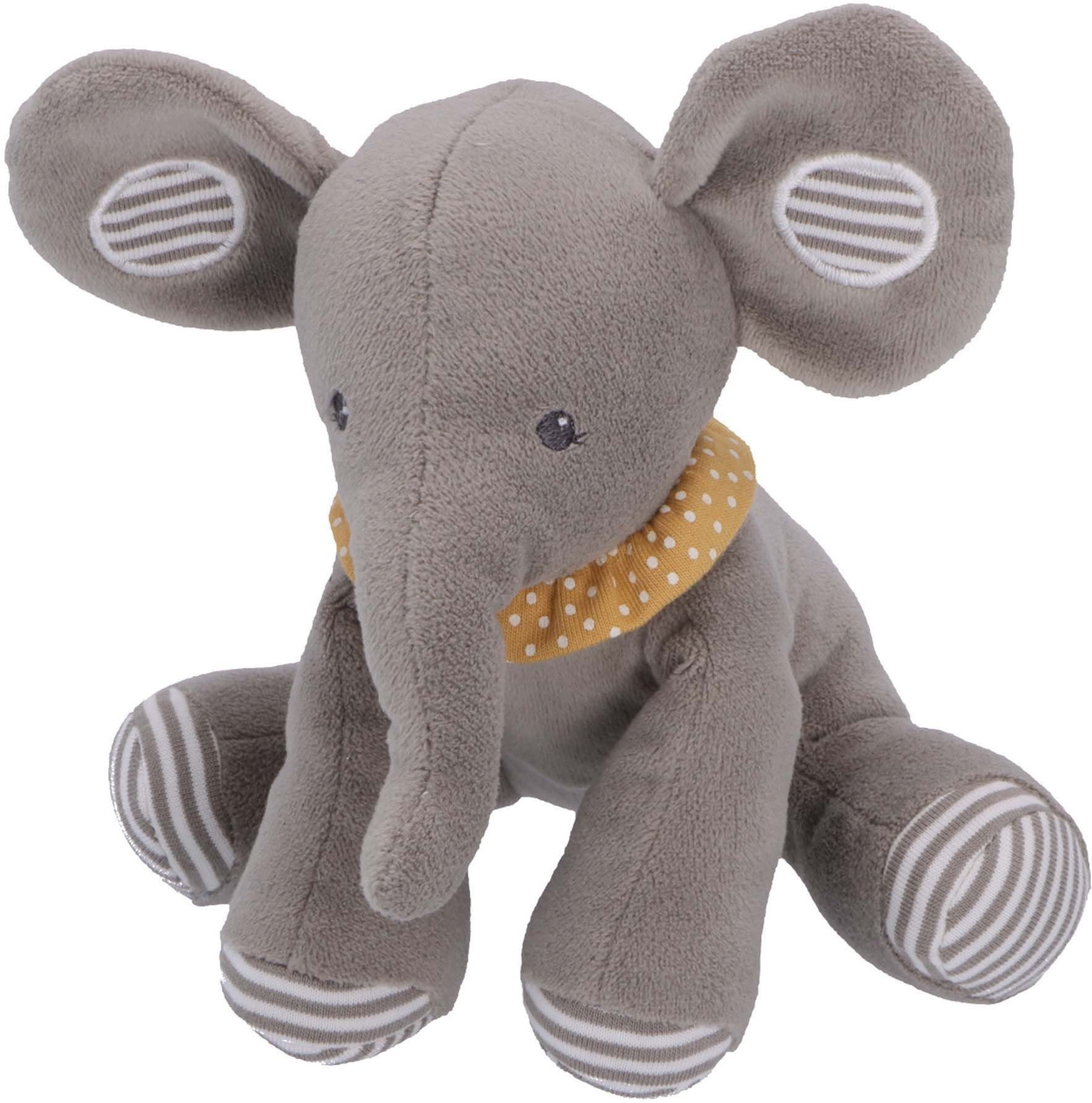 Sterntaler® Kuscheltier Spieltier klein Elefant Eddy, mit Rassel