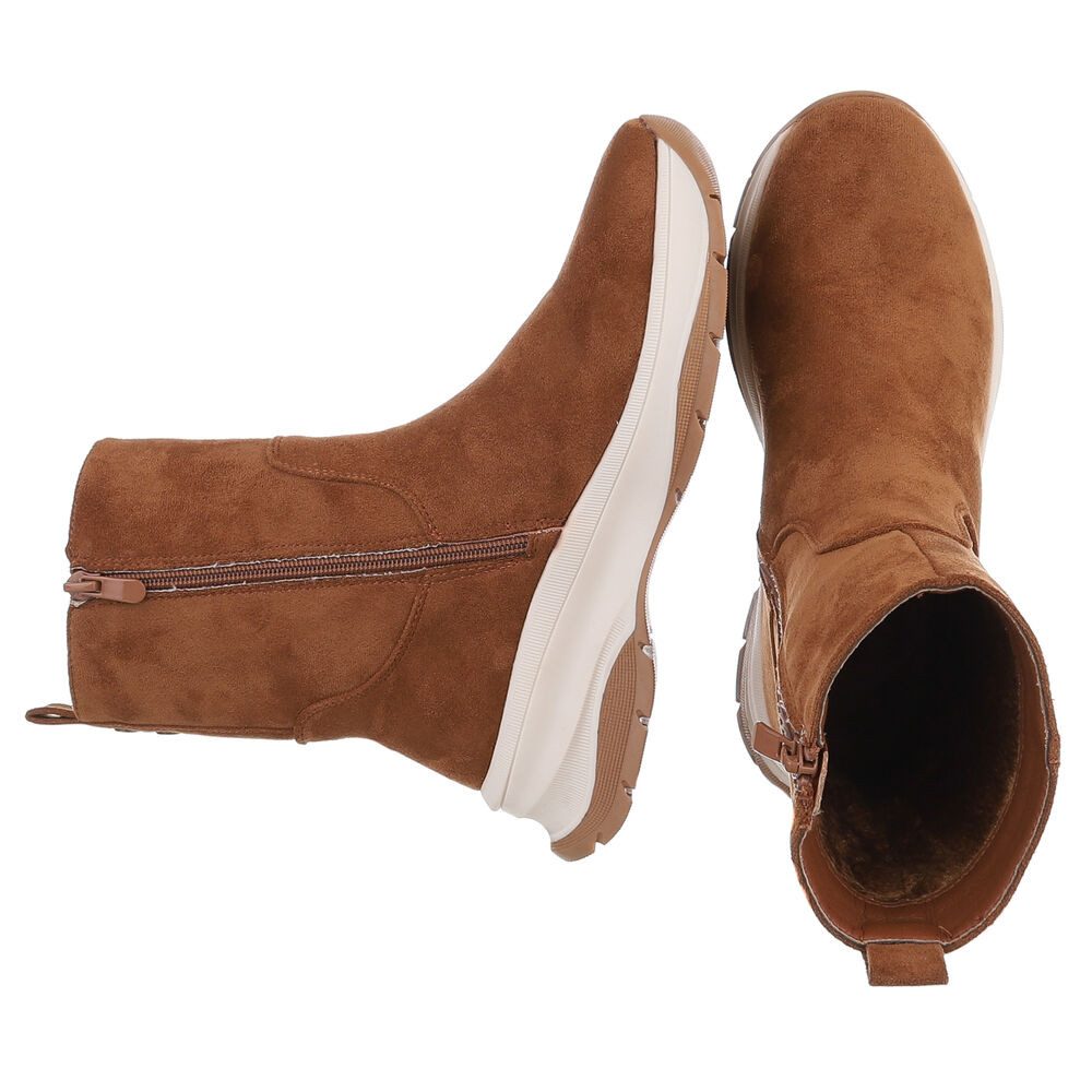 Ital-Design Damen Freizeitstiefel mit flexibel Gummizug und Komfort Plateau günstig online kaufen