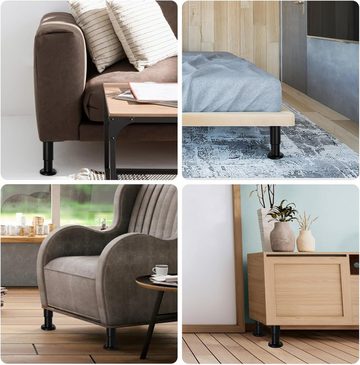 Coonoor Möbelfuß Design-Möbelfüße, Tischbeine 4er Set, höhenverstellbar, (4-St), Farbe: Schwarz