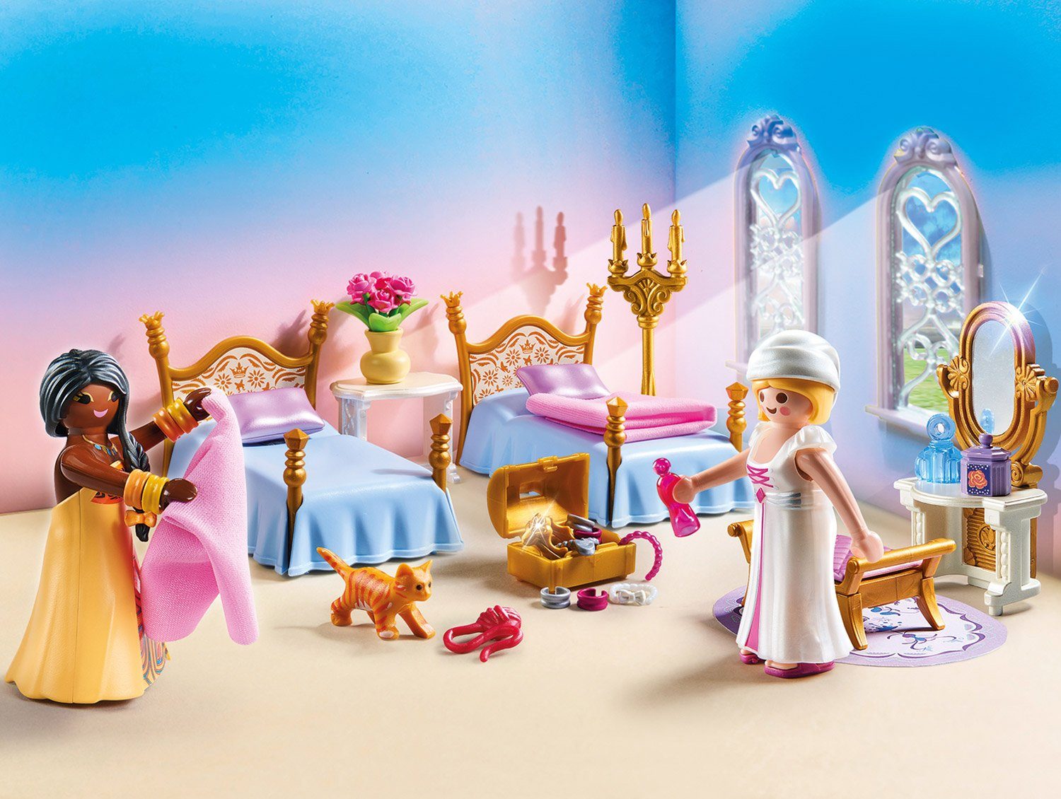Playmobil® Konstruktions-Spielset Made (70453), Schlafsaal Germany Princess, (73 in St)