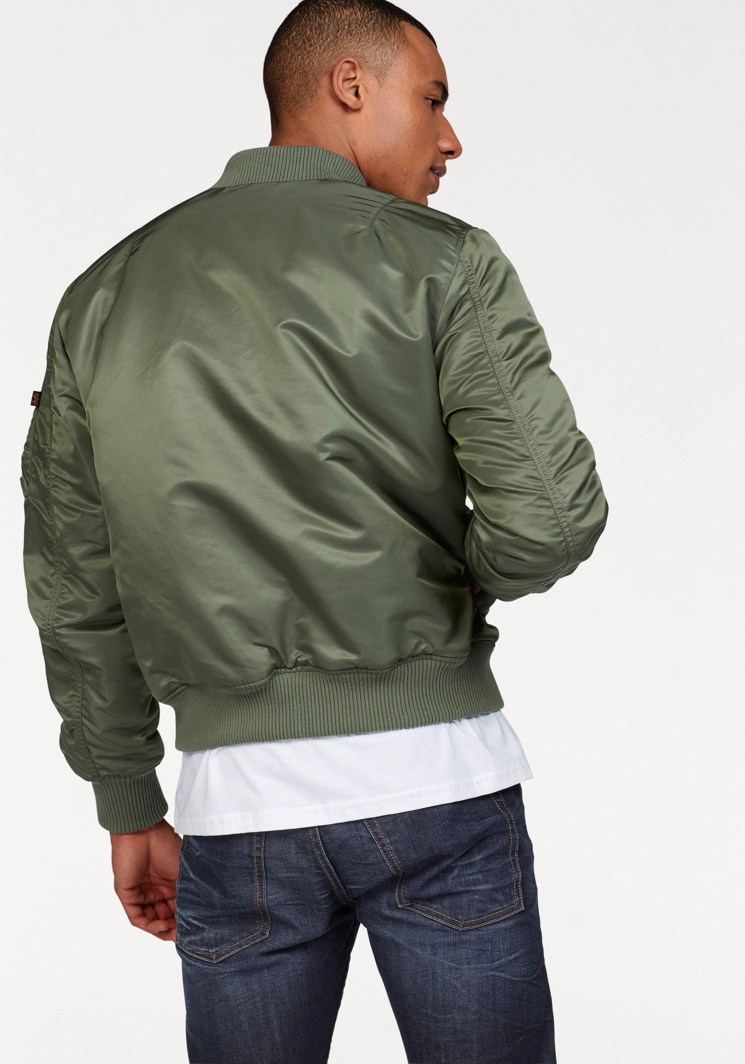 Alpha Industries Bomberjacke MA-1 VF59 LONG gefüttert sage green