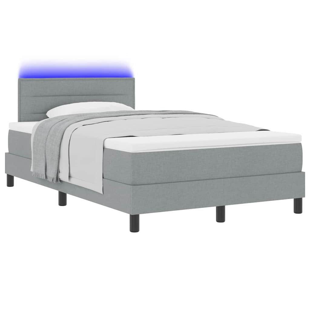 vidaXL Bett Boxspringbett mit Matratze Hellgrau günstig online kaufen
