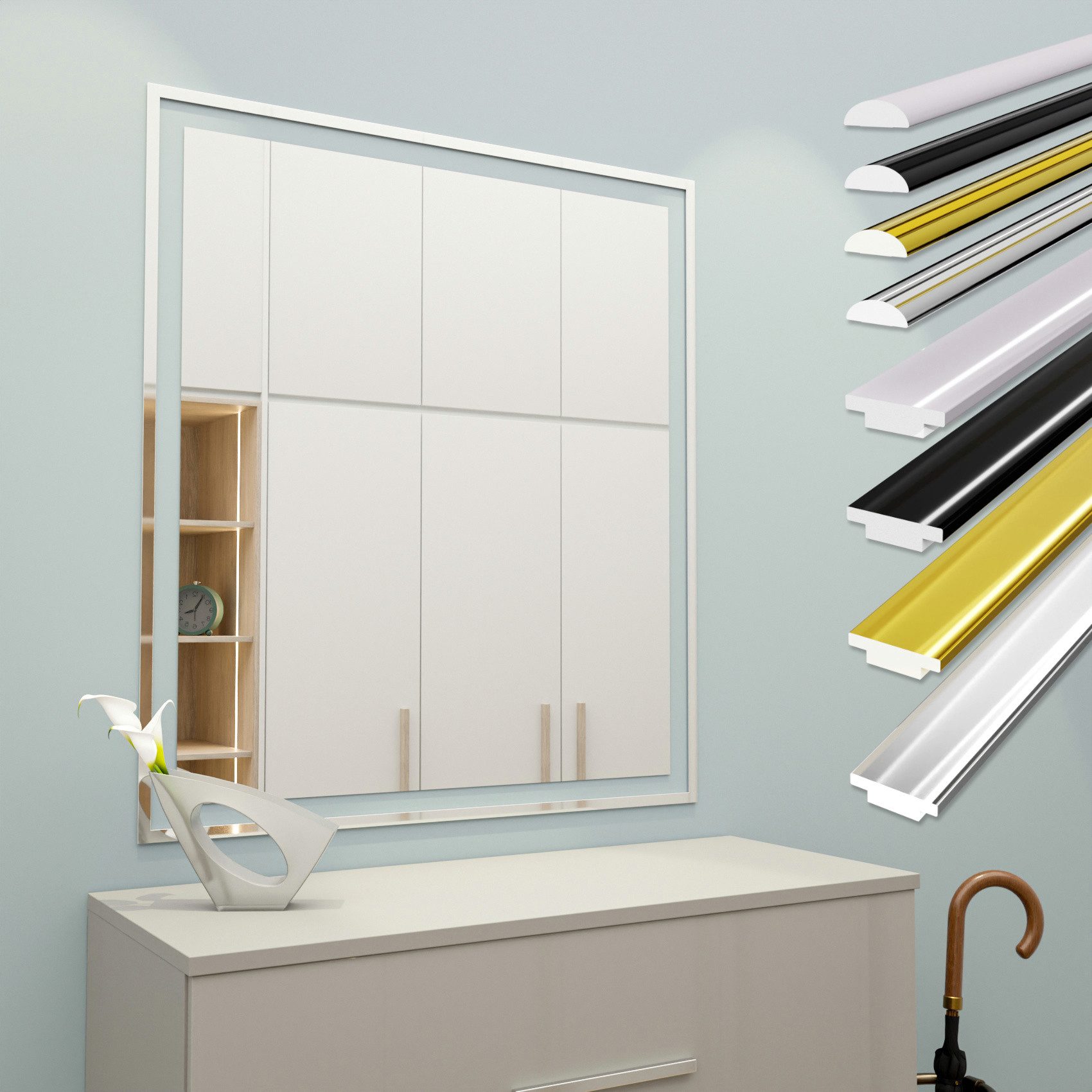 Hexim Zierleiste T1-C, 3M Randleiste - Modell T1, Selbstklebende Zierleiste günstig online kaufen