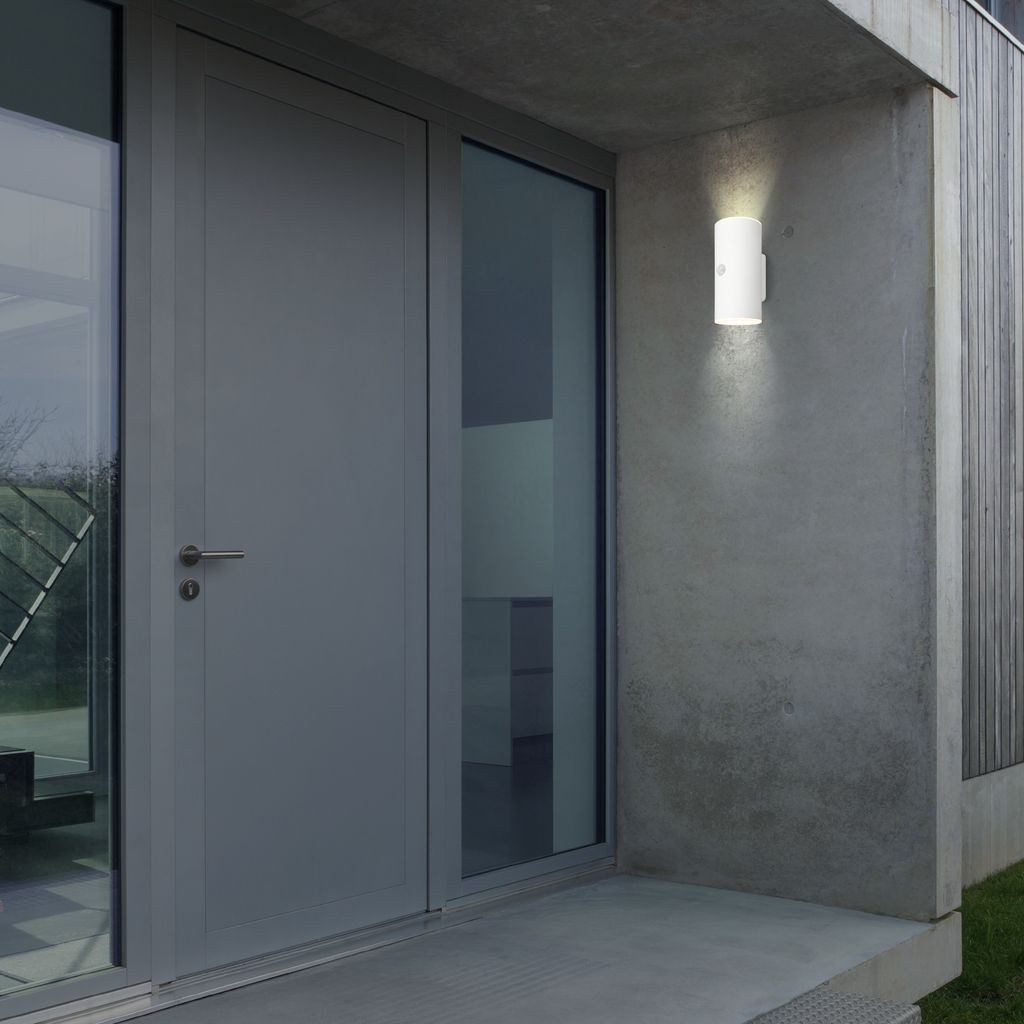 Briloner Leuchten Außen-Wandleuchte 3787016, LED fest integriert, 2700K - Extra-Warmweiß, Außenleuchte, 15,5x7x8,5 cm (HxBxT), Weiß, 6W, Aussen, Hauswand