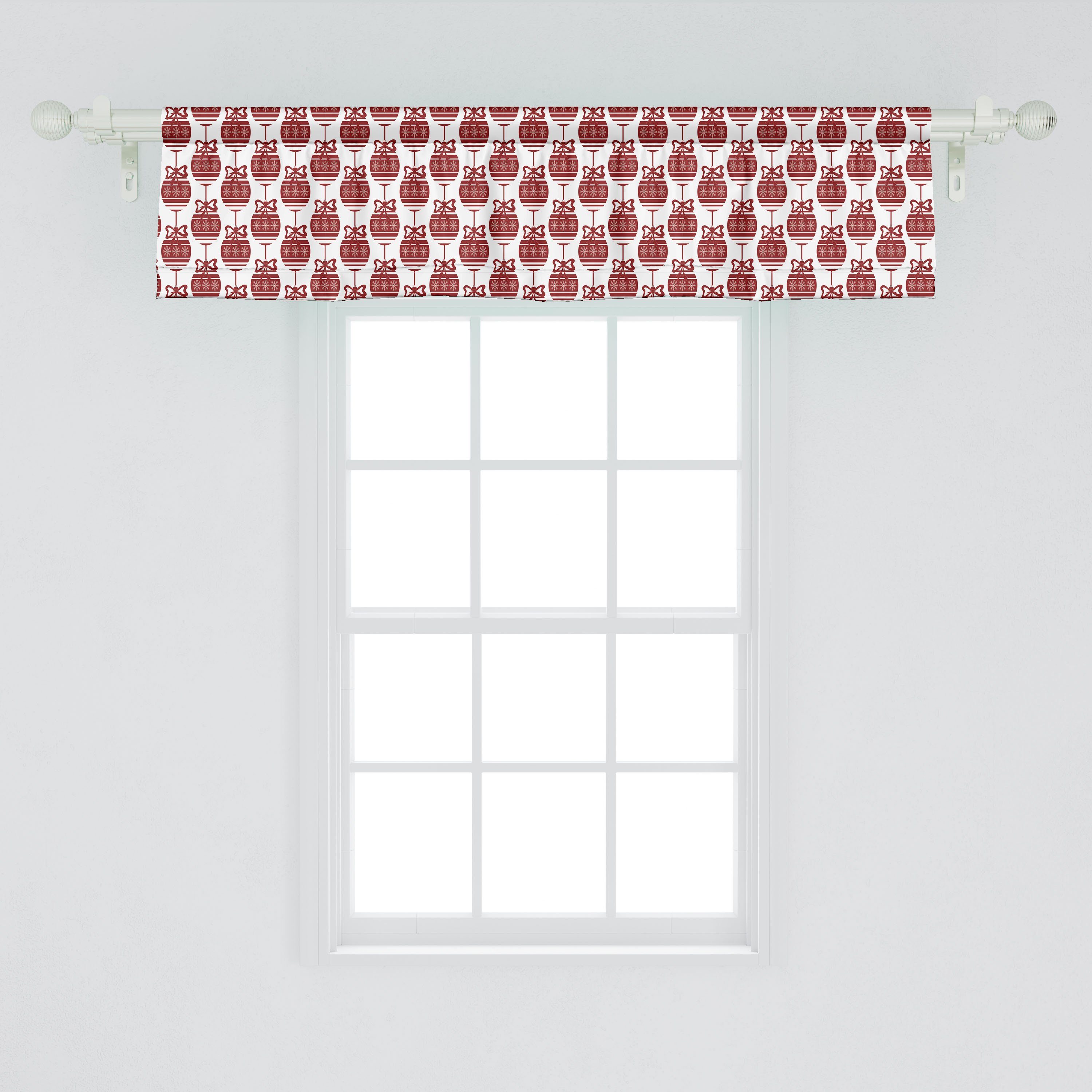 Küche Dekor Vorhang Zier Scheibengardine Microfaser, Geometrisch Stangentasche, Weihnachten für Volant mit Schlafzimmer Abakuhaus,