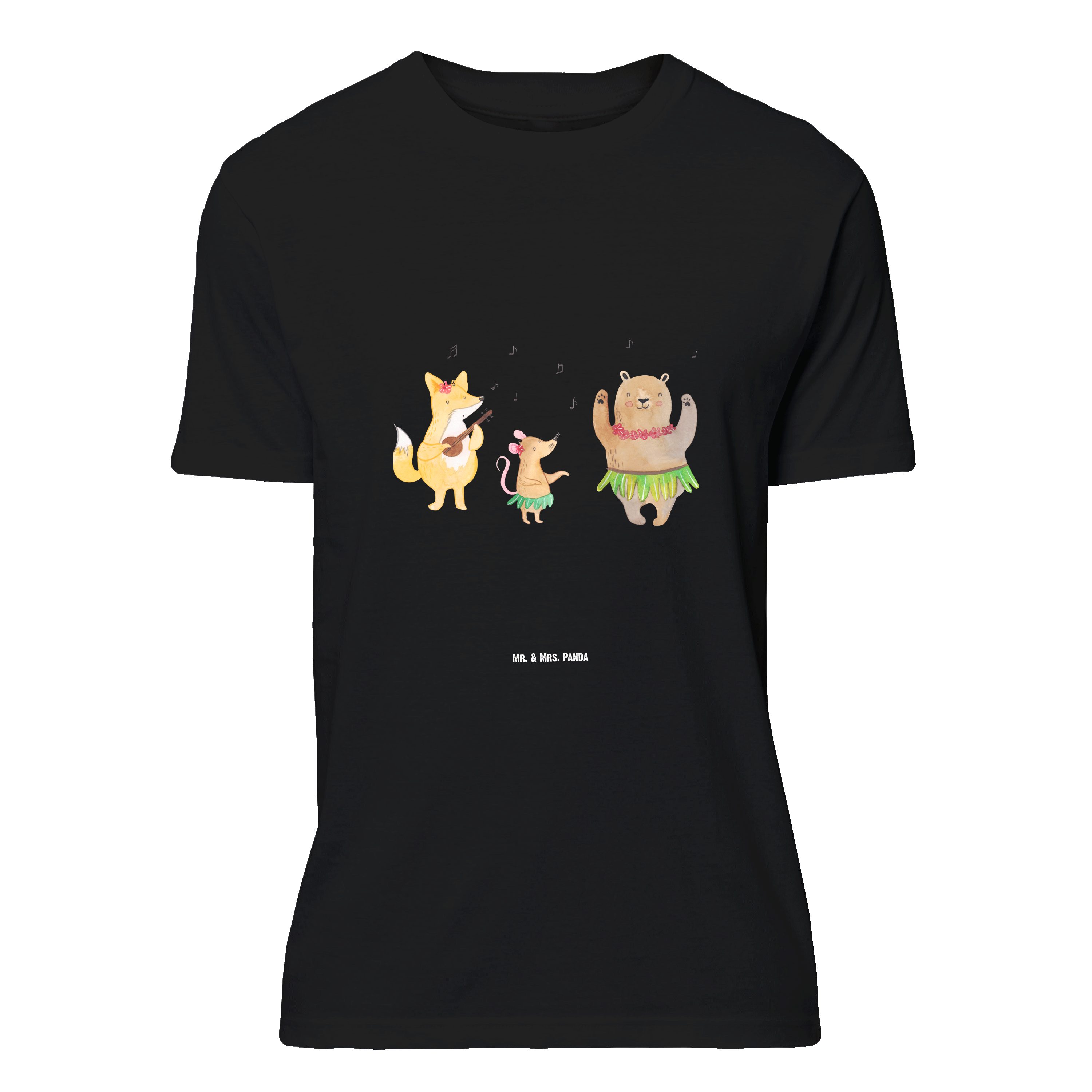 Mr. & Mrs. Panda T-Shirt Waldtiere Aloha - Schwarz - Geschenk, lustige Sprüche, T-Shirt mit Sp (1-tlg)