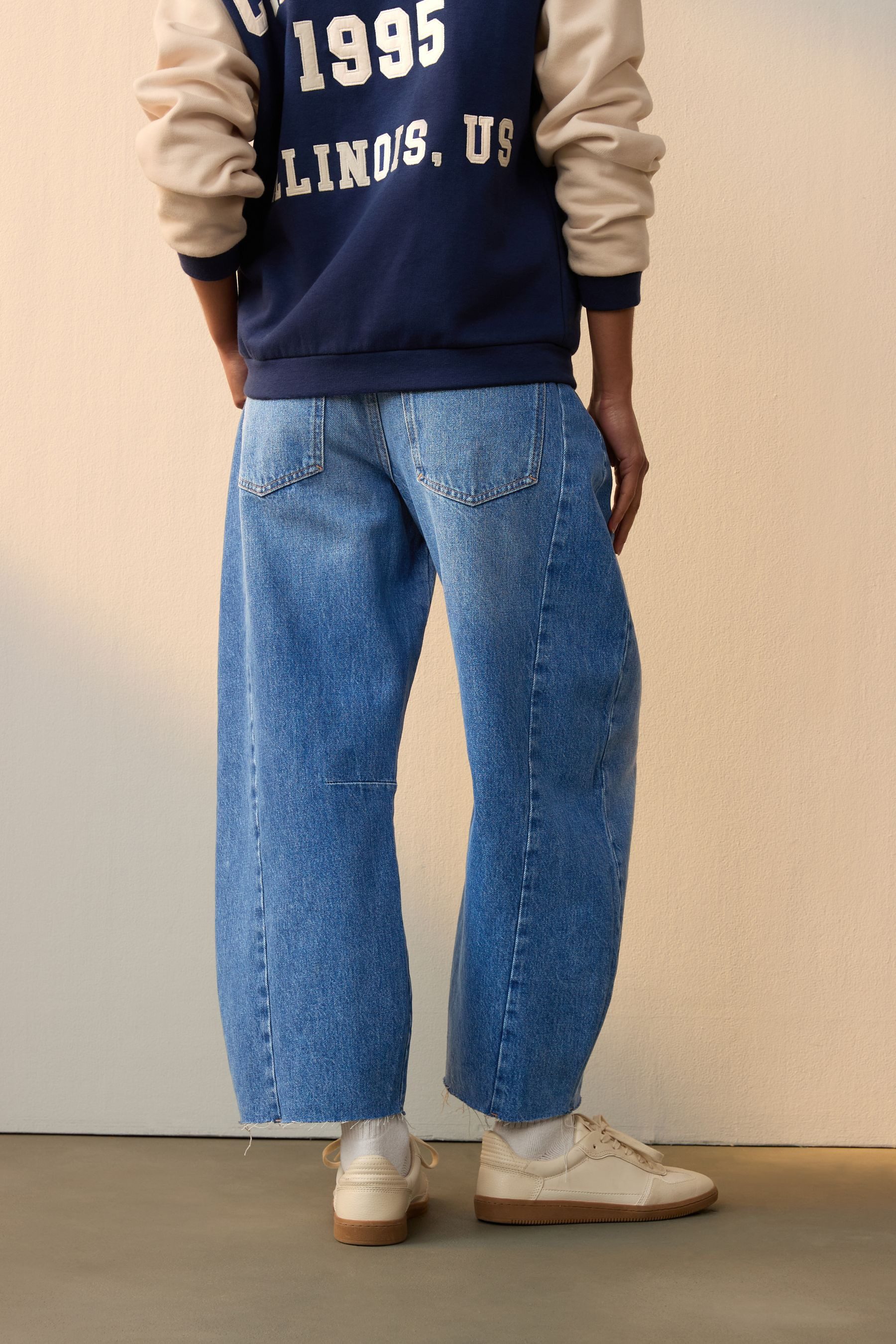 Next Weite Jeans Horseshoe Barrel-Jeans aus günstig online kaufen