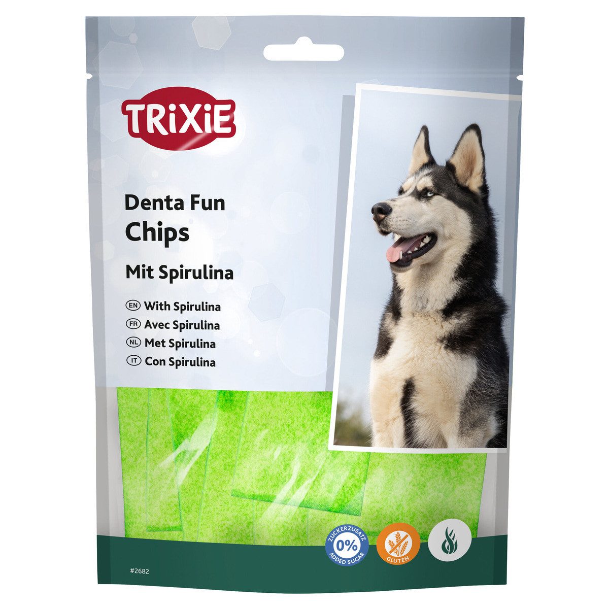 TRIXIE Denta Fun Kauchips, Spirulina, 100g
