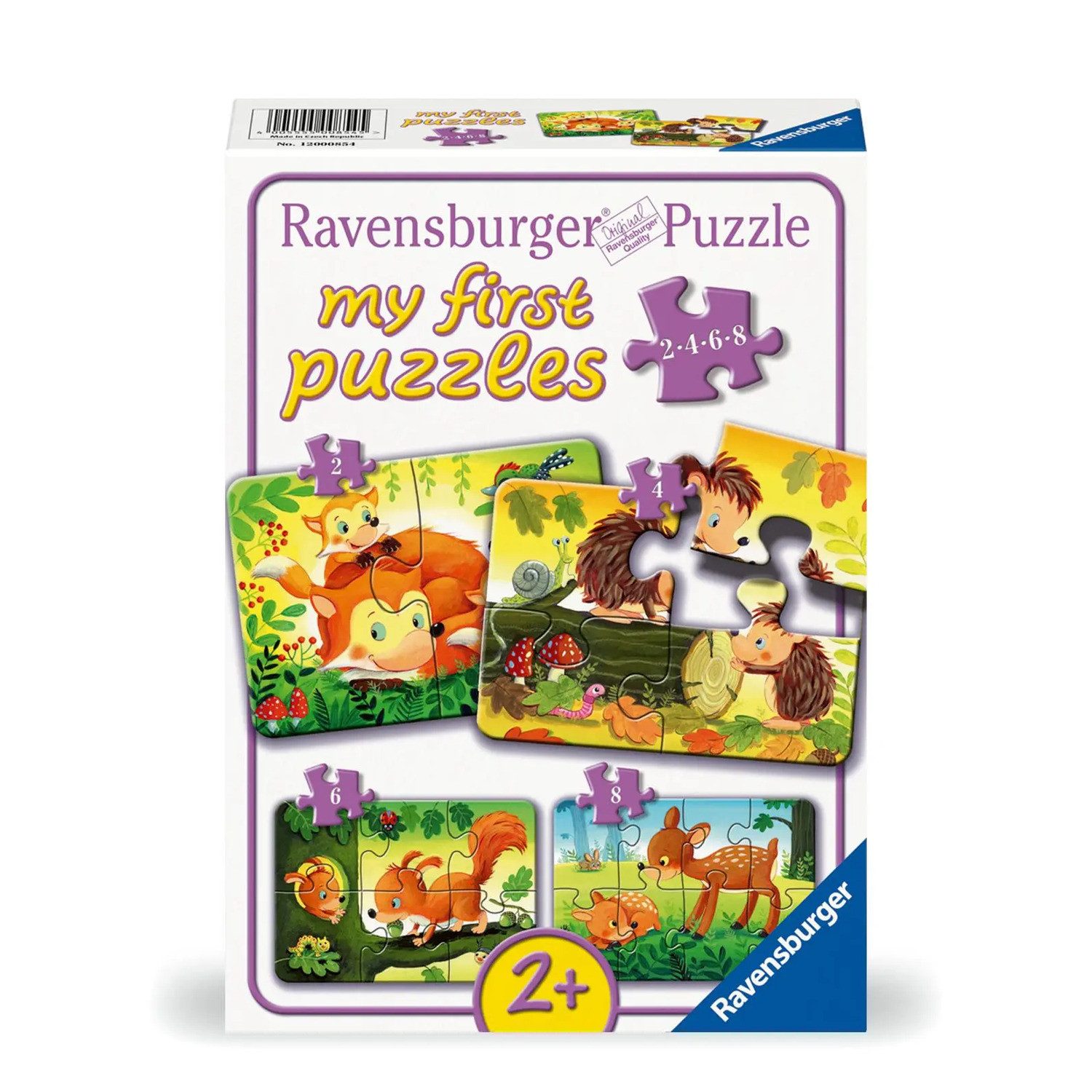 Ravensburger Puzzle 2, 4, 6, 8 Teile - Kleine Tierfamilien, 19 Puzzleteile günstig online kaufen