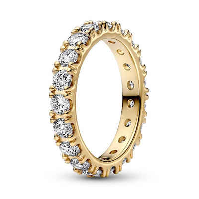Pandora Fingerring PANDORA Eternity Ring für Damen, goldfarben mit Zirkonia
