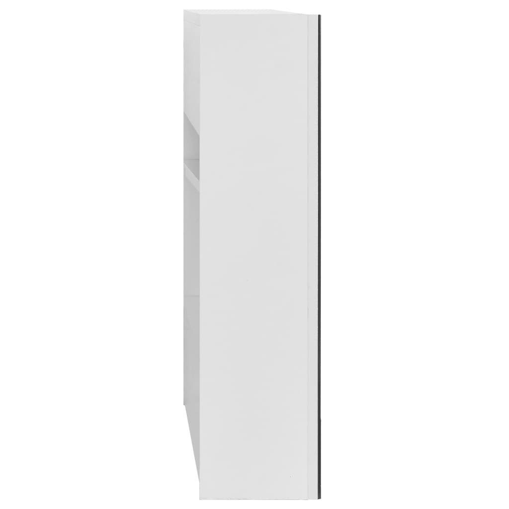 cm Weiß Badezimmerspiegelschrank 80x15x60 MDF vidaXL Bad-Spiegelschrank