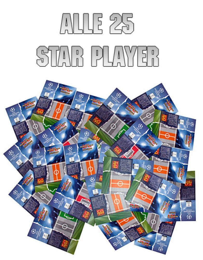 Panini Sammelkarte Panini Adrenalyn XL - CL 2011/12 - Spar 6 - ALLE 25 Star Player