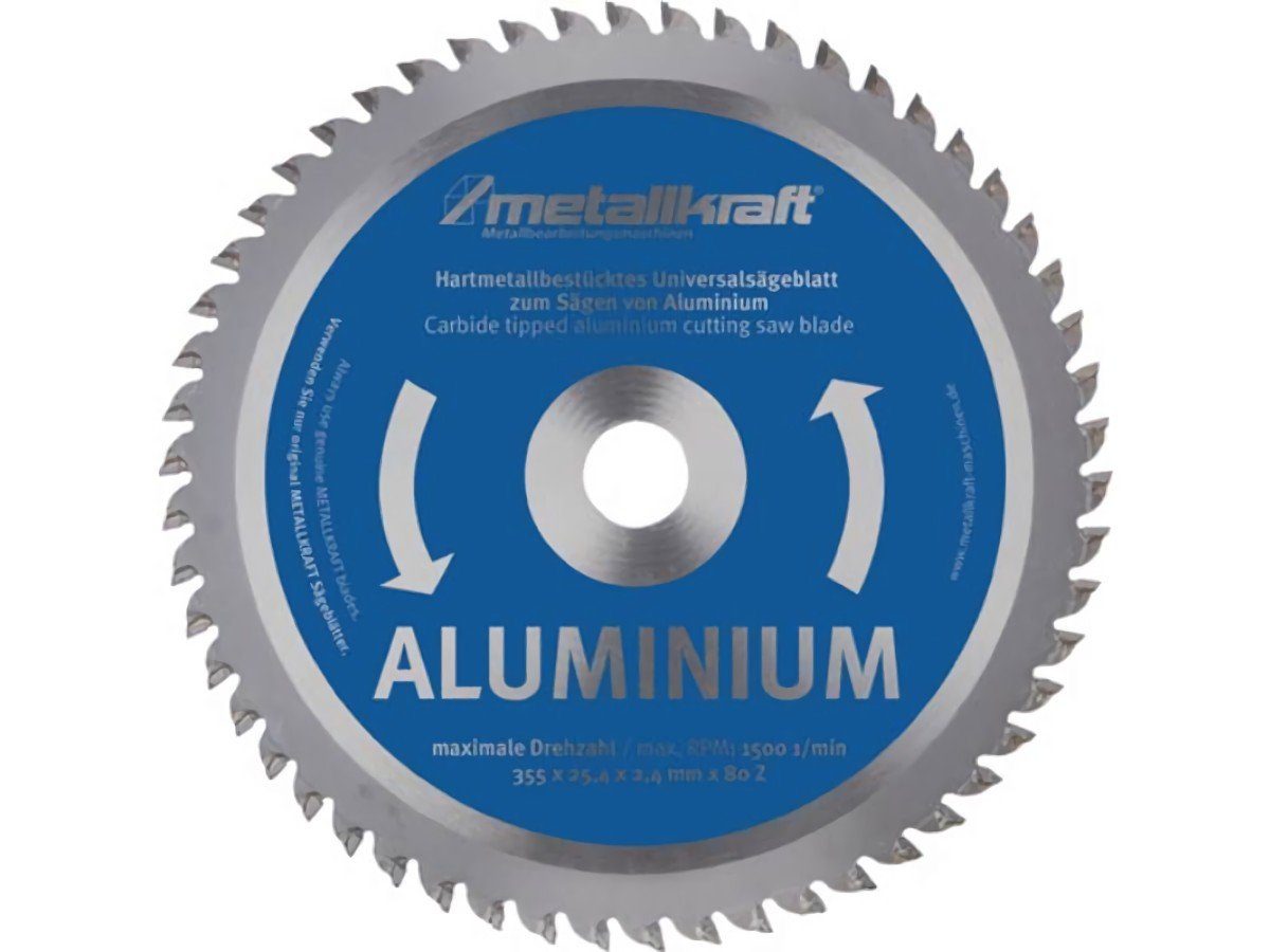 Metallkraft Kreissägeblatt METALLKRAFT 3853502 Metallkreissägeblatt Aluminium Sägeblatt-D. 355