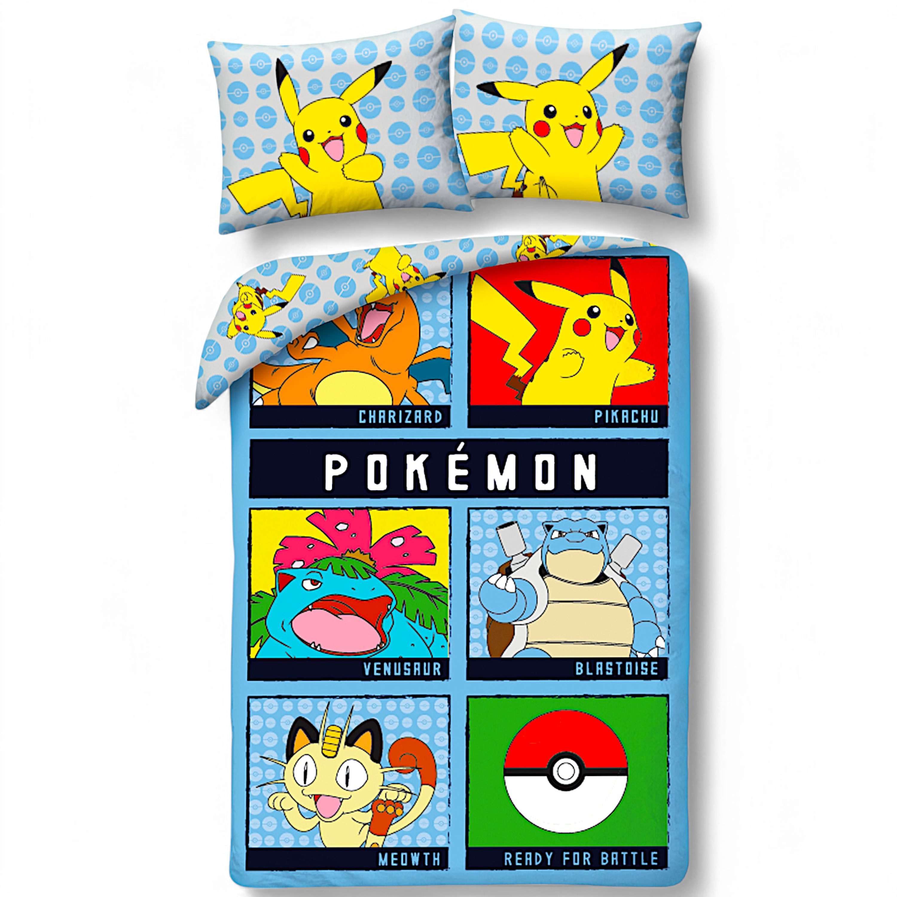 POKÉMON Bettwäsche mit Reißverschluss, Baumwolle, 2 günstig online kaufen
