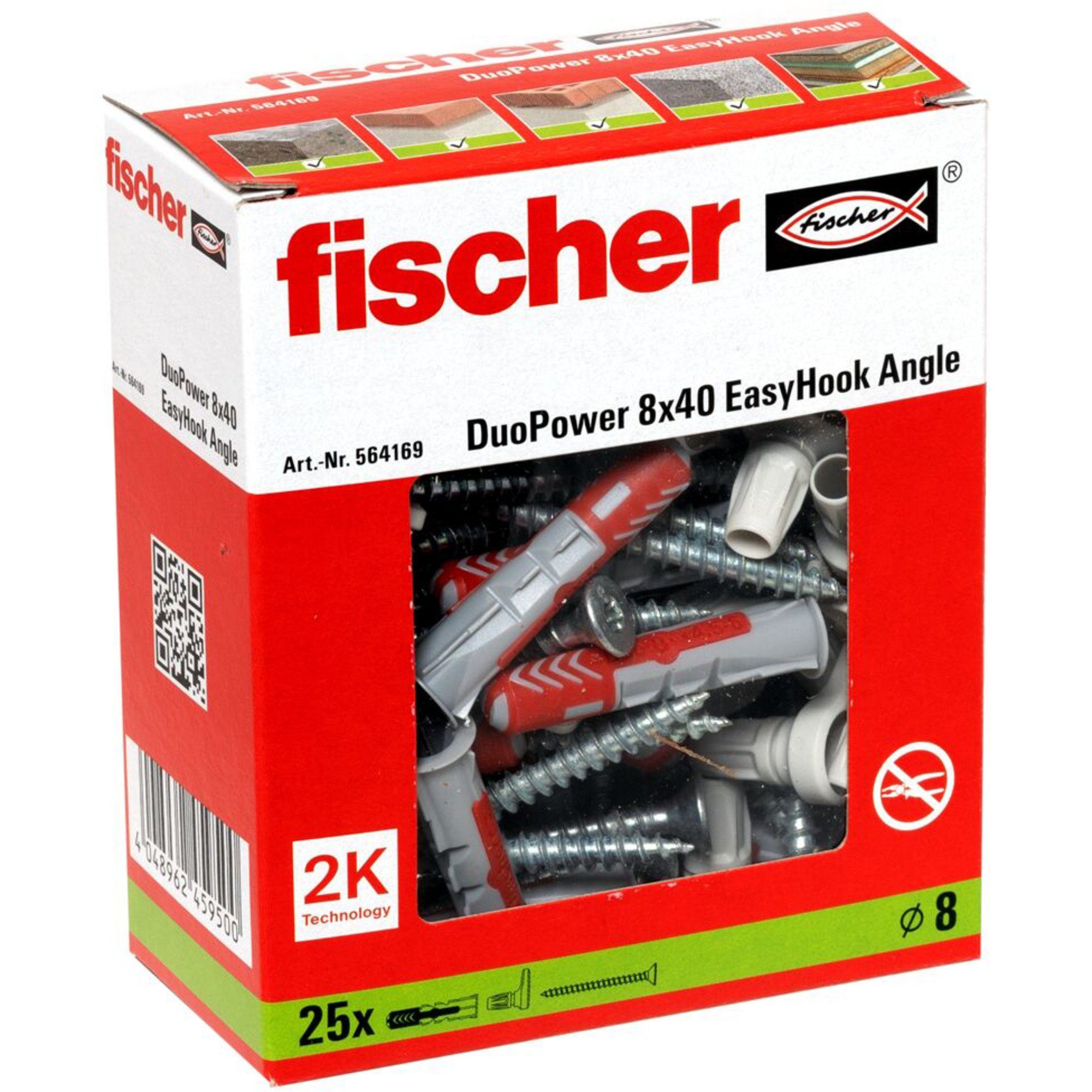 Fischer Universaldübel fischer EasyHook Angle DuoPower 8x40, Дюбель, (25