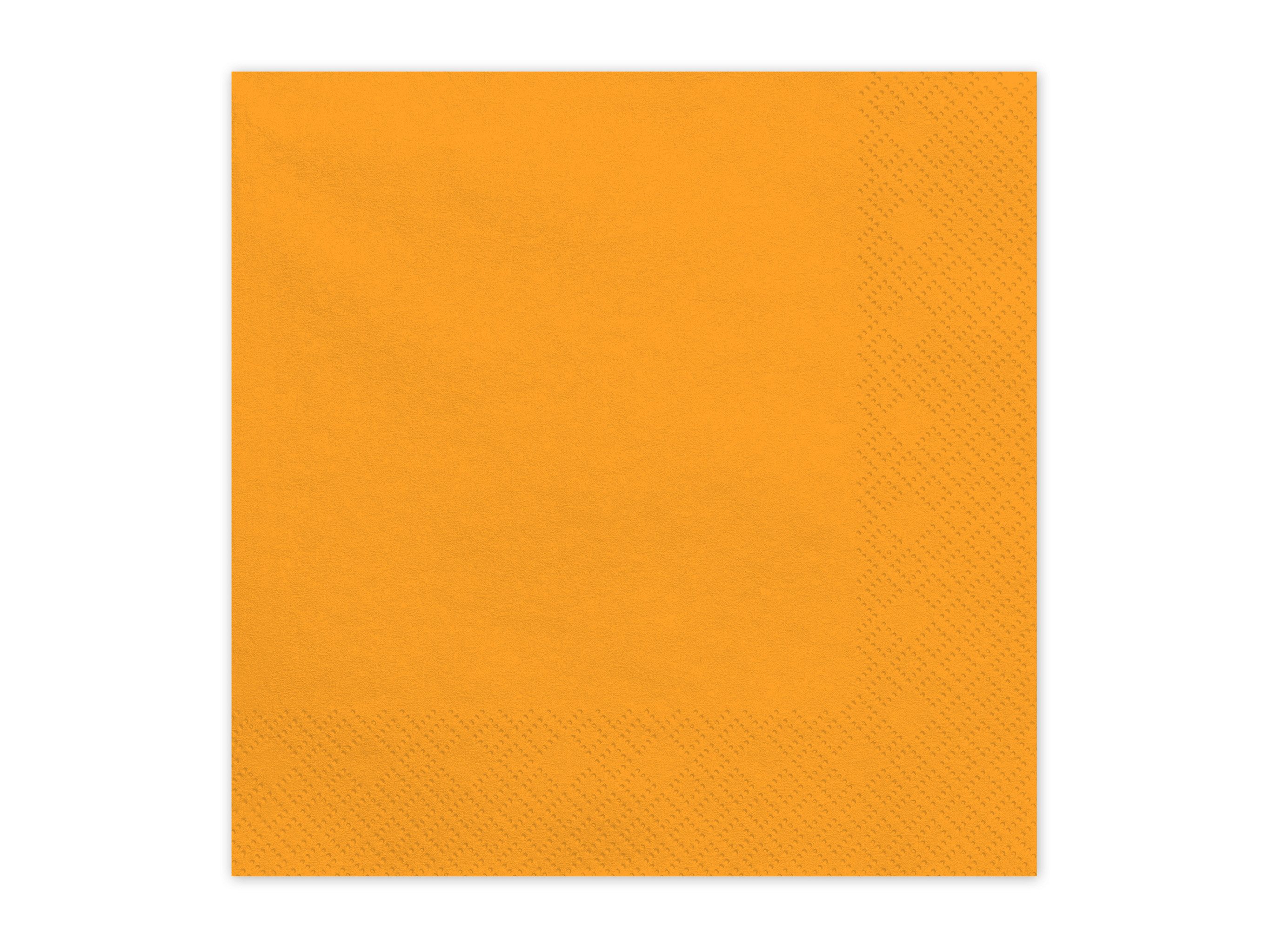 partydeco Papierserviette, Servietten Papier 33x33cm 2-lagig 20 Stück Orange