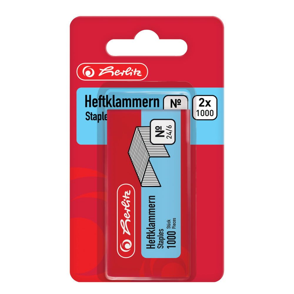 Herlitz Collegeblock herlitz Heftklammer No.24/6 verzinkt 2x1.000 Stück
