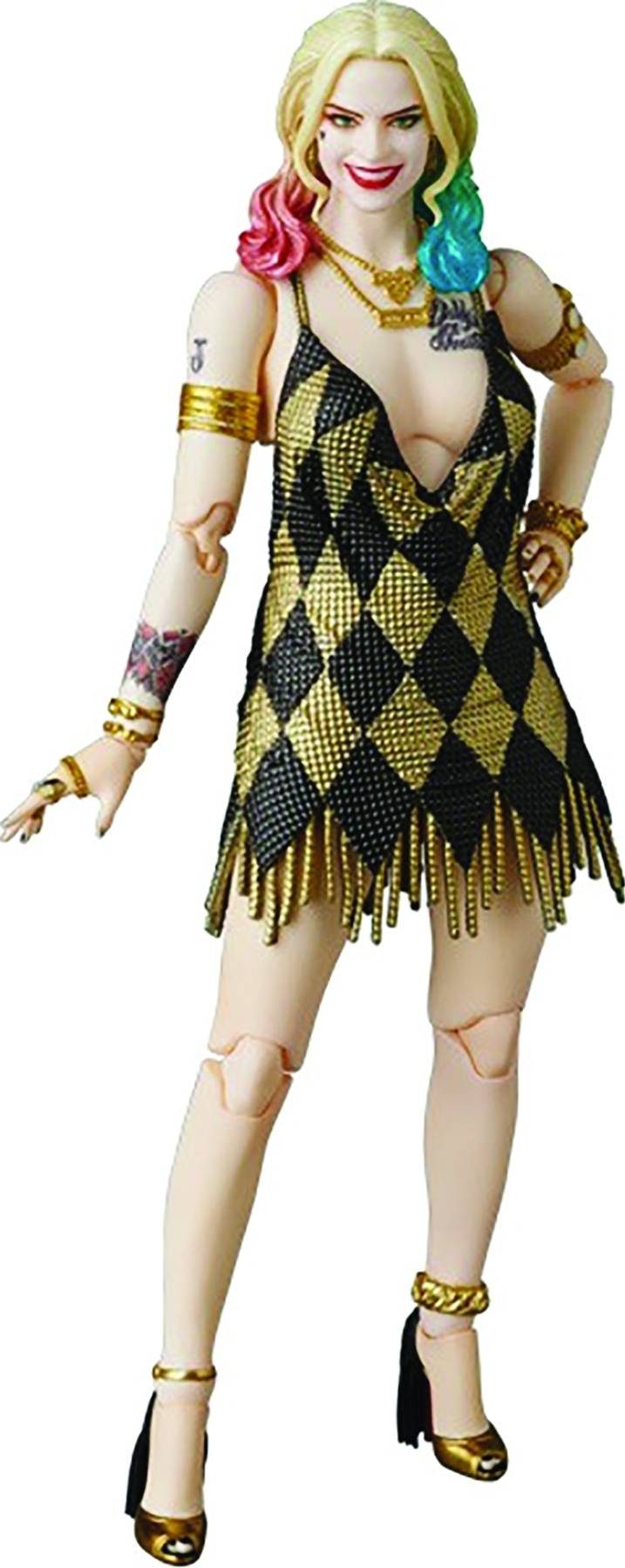 Medicom Actionfigur SUICIDE SQUAD HARLEY QUINN MAFEX DRESS VERSION ACTIONFIGUR