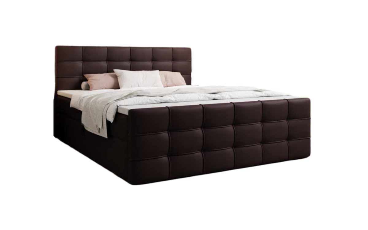 Luxusbetten24 Boxspringbett Luxor Kunstleder, mit Stauraum günstig online kaufen
